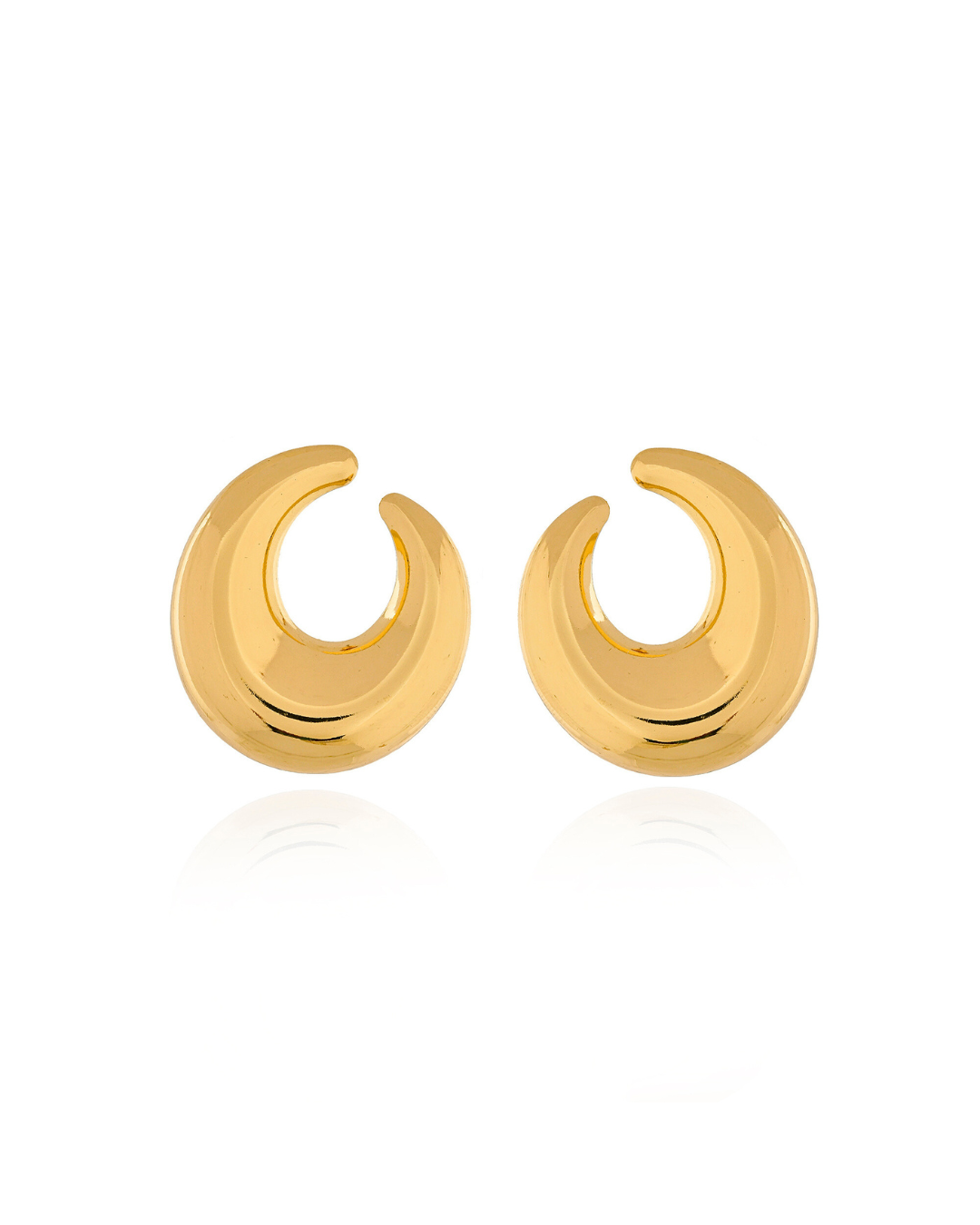 Large Crest Hoops