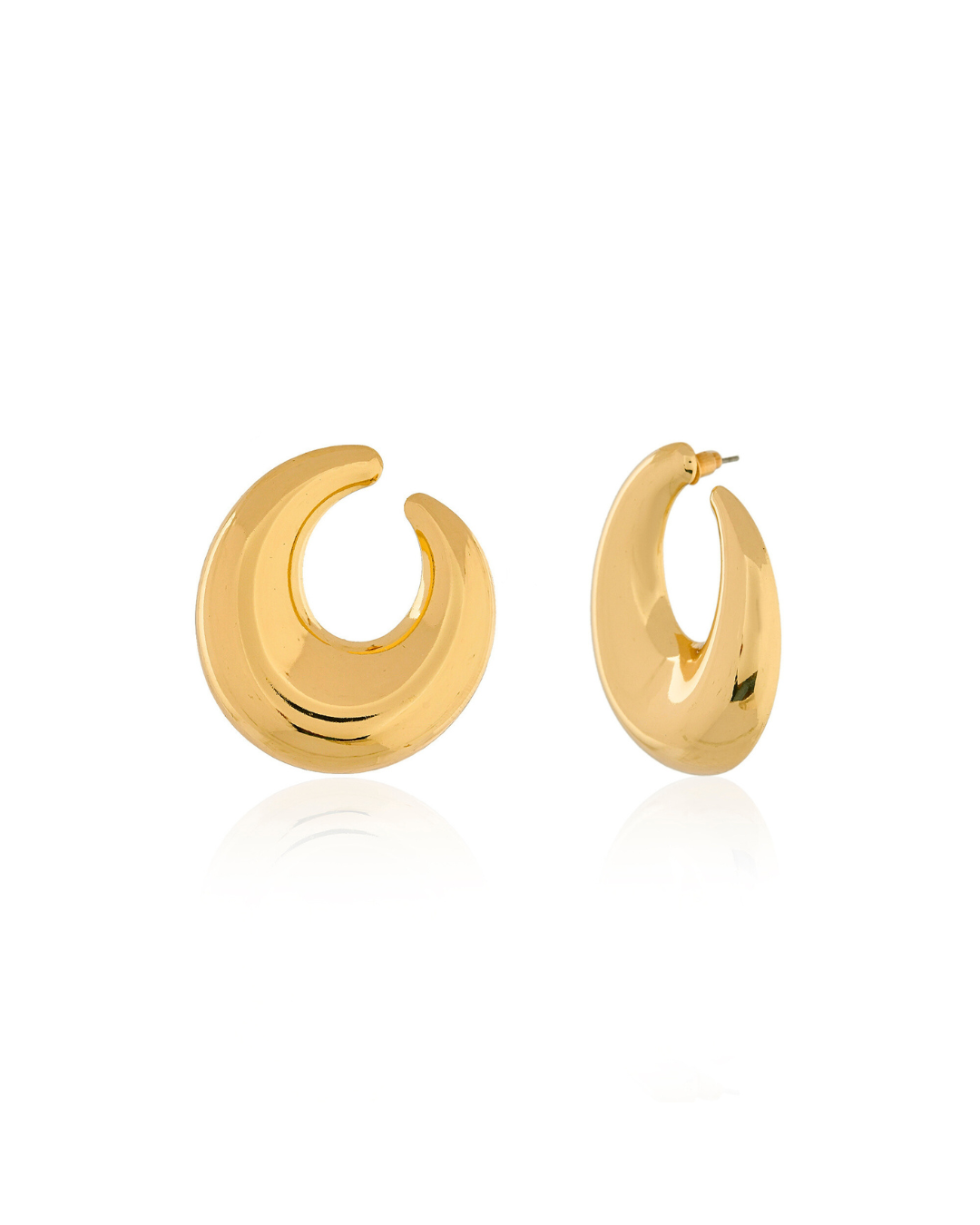 Large Crest Hoops