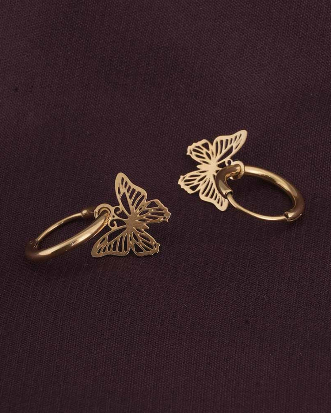 Sylvia Butterfly Hoop Earring