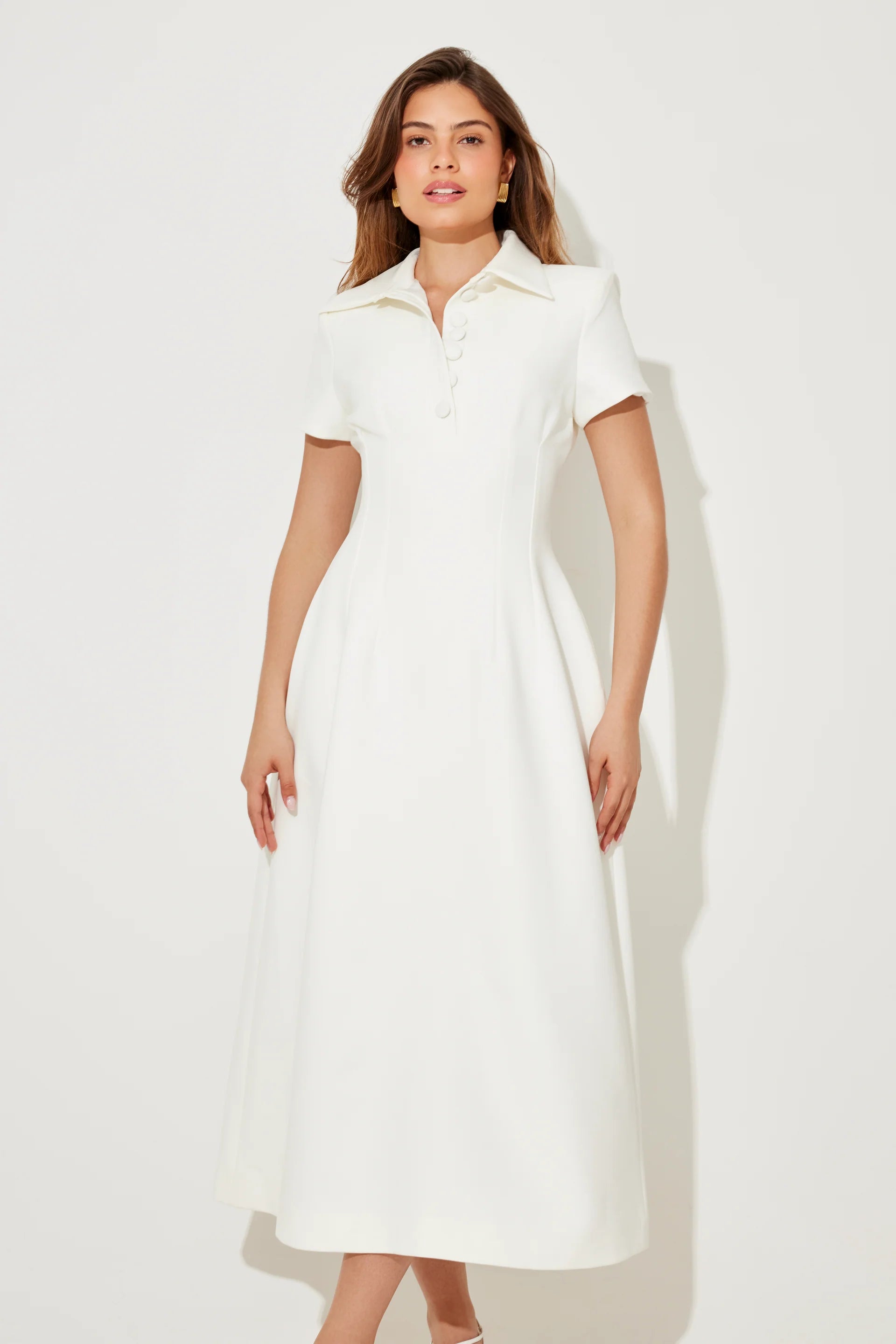 The July Muse Collared Midi Dress