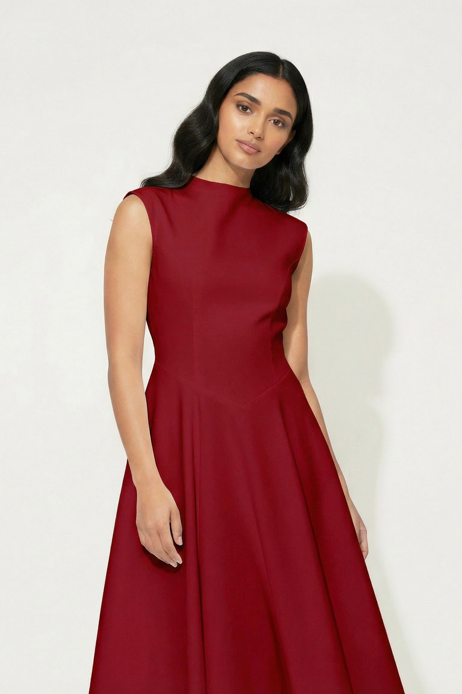 Lune Midi Dress | Cherry Red