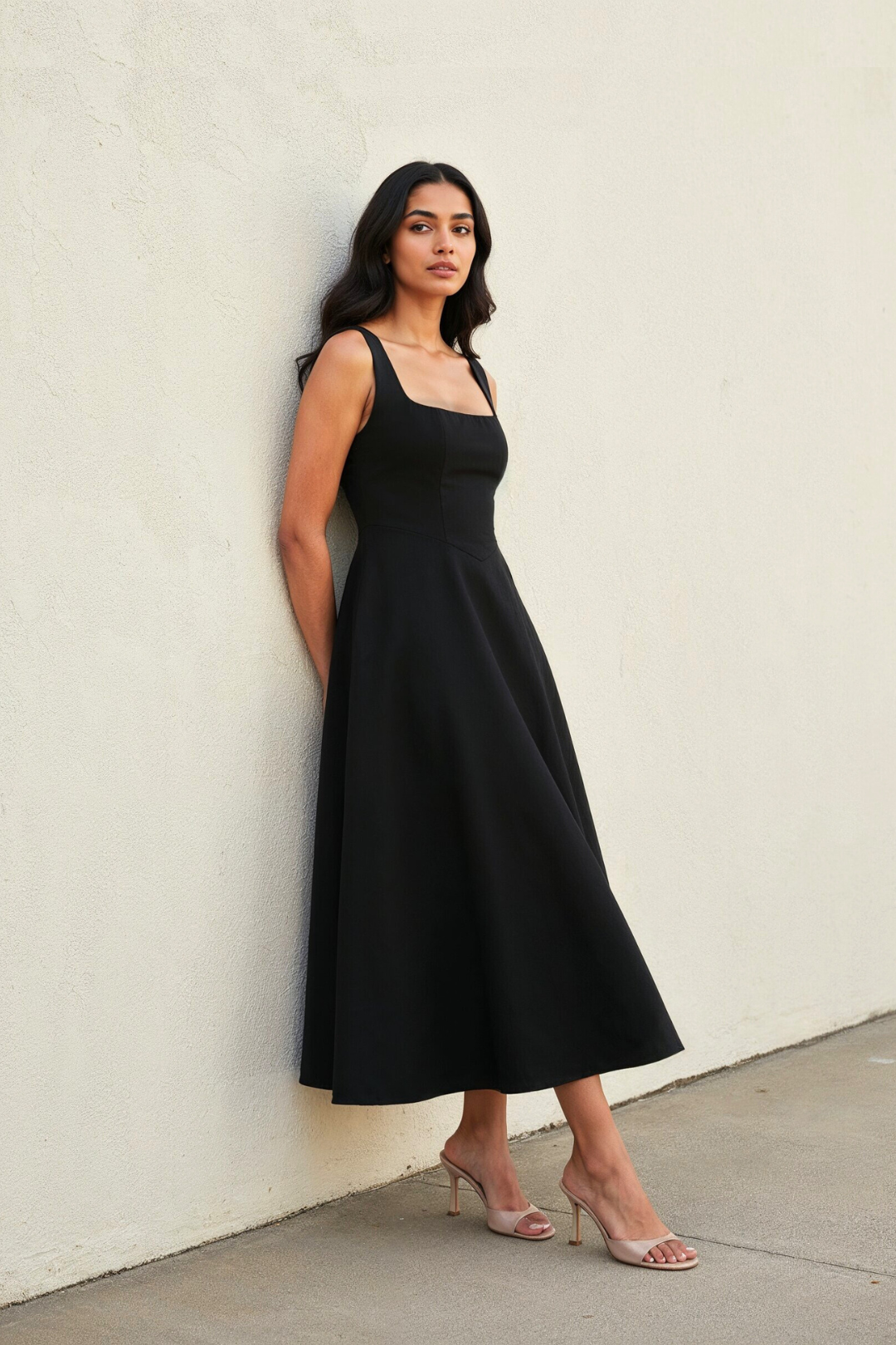 Nola Midi Dress | Black