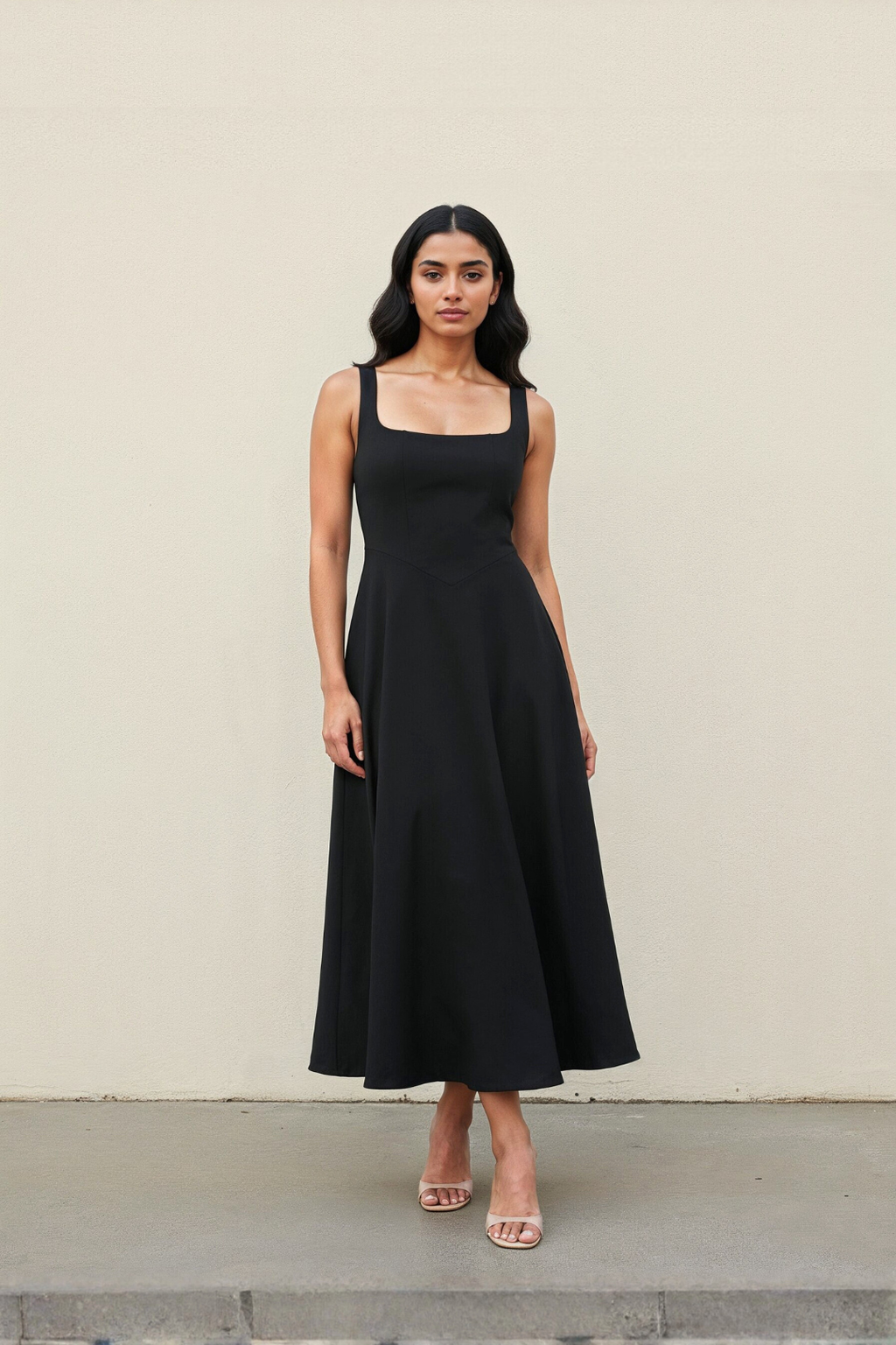 Nola Midi Dress | Black