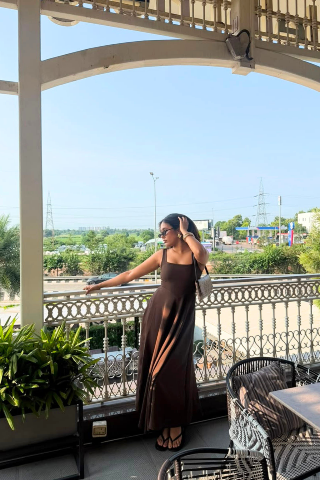 Nola Midi Dress | Chocolate