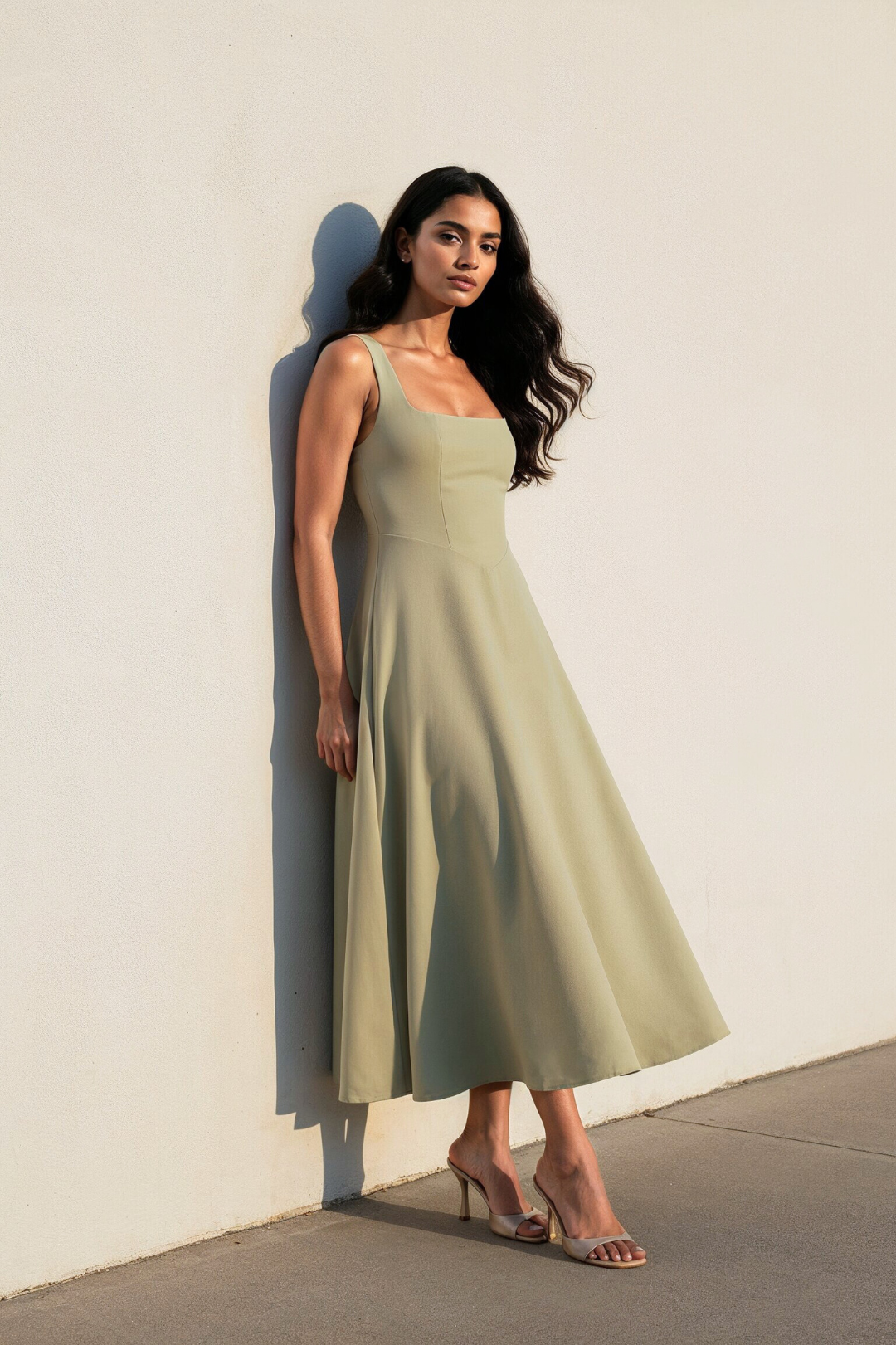 Nola Midi Dress | Sage