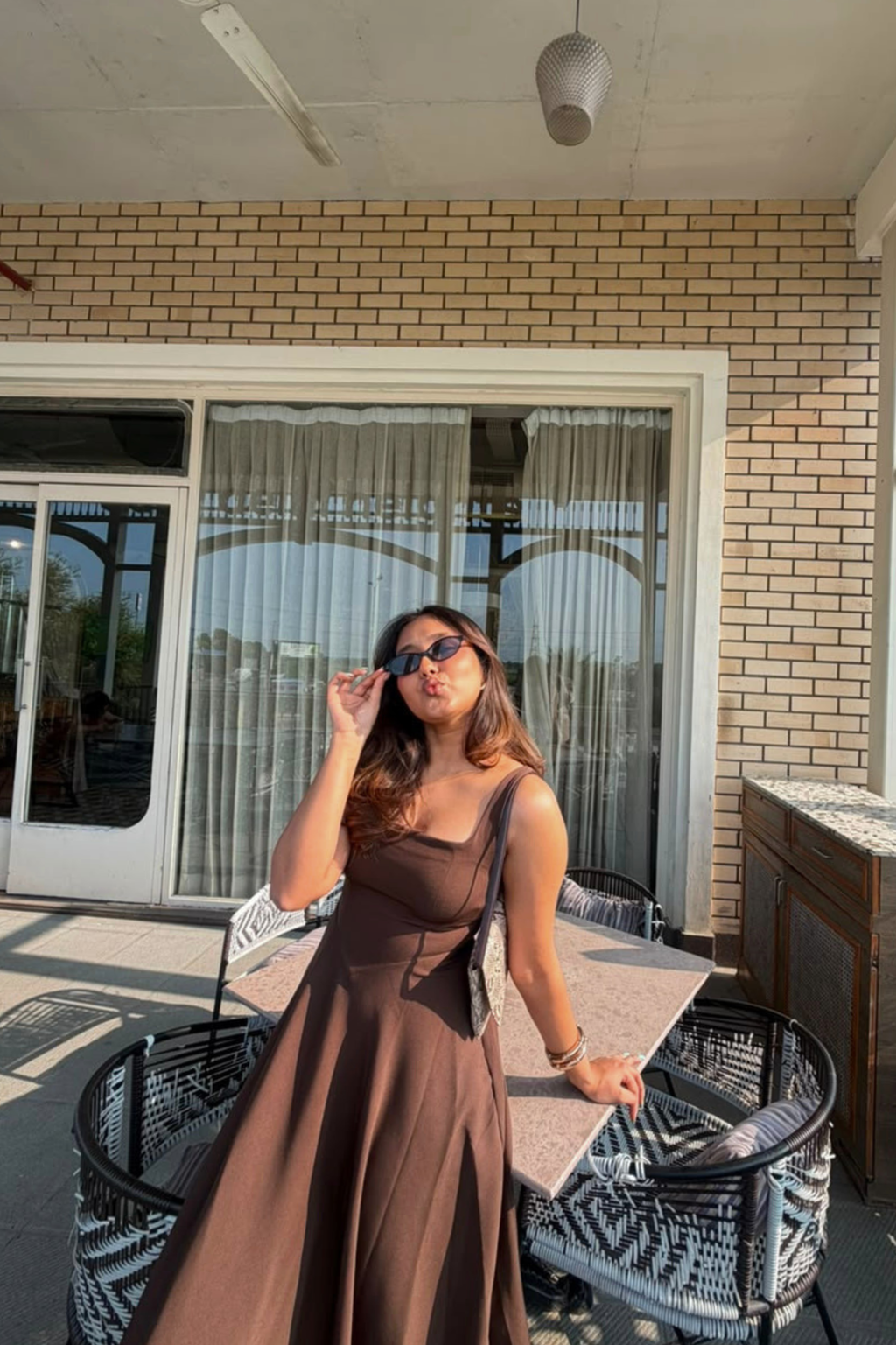 Nola Midi Dress | Chocolate