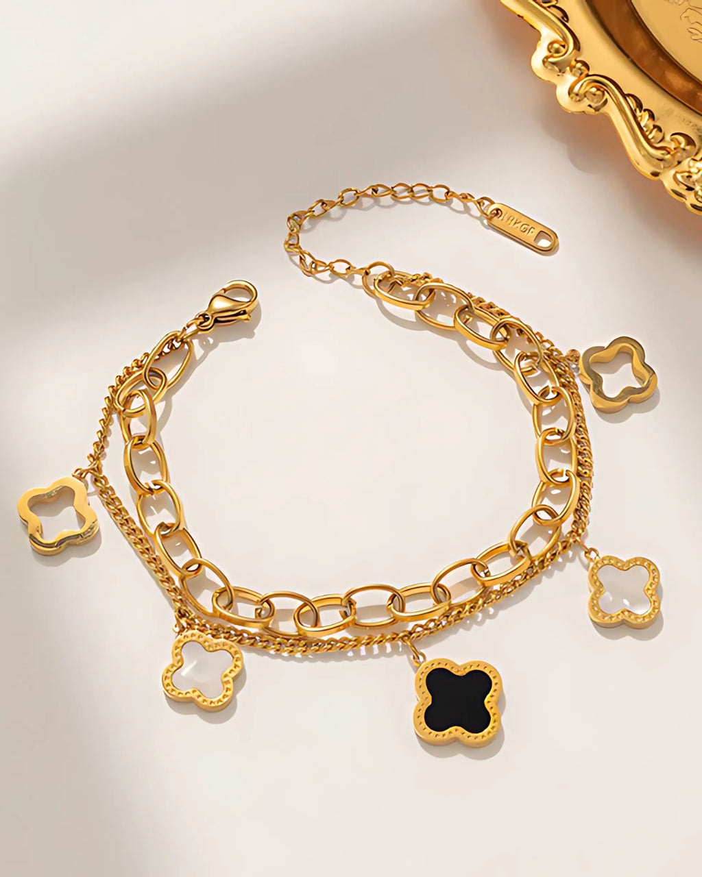 gold flower bracelet