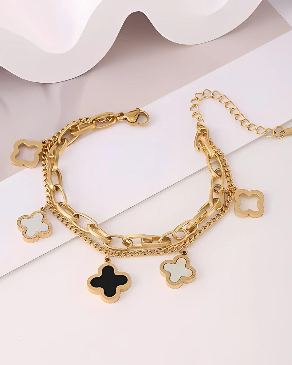 gold flower bracelet