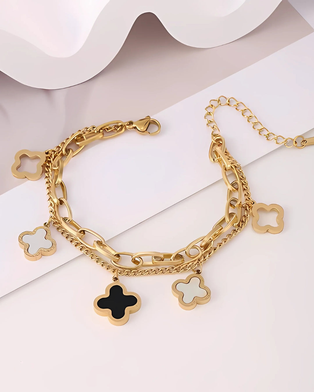 gold flower bracelet