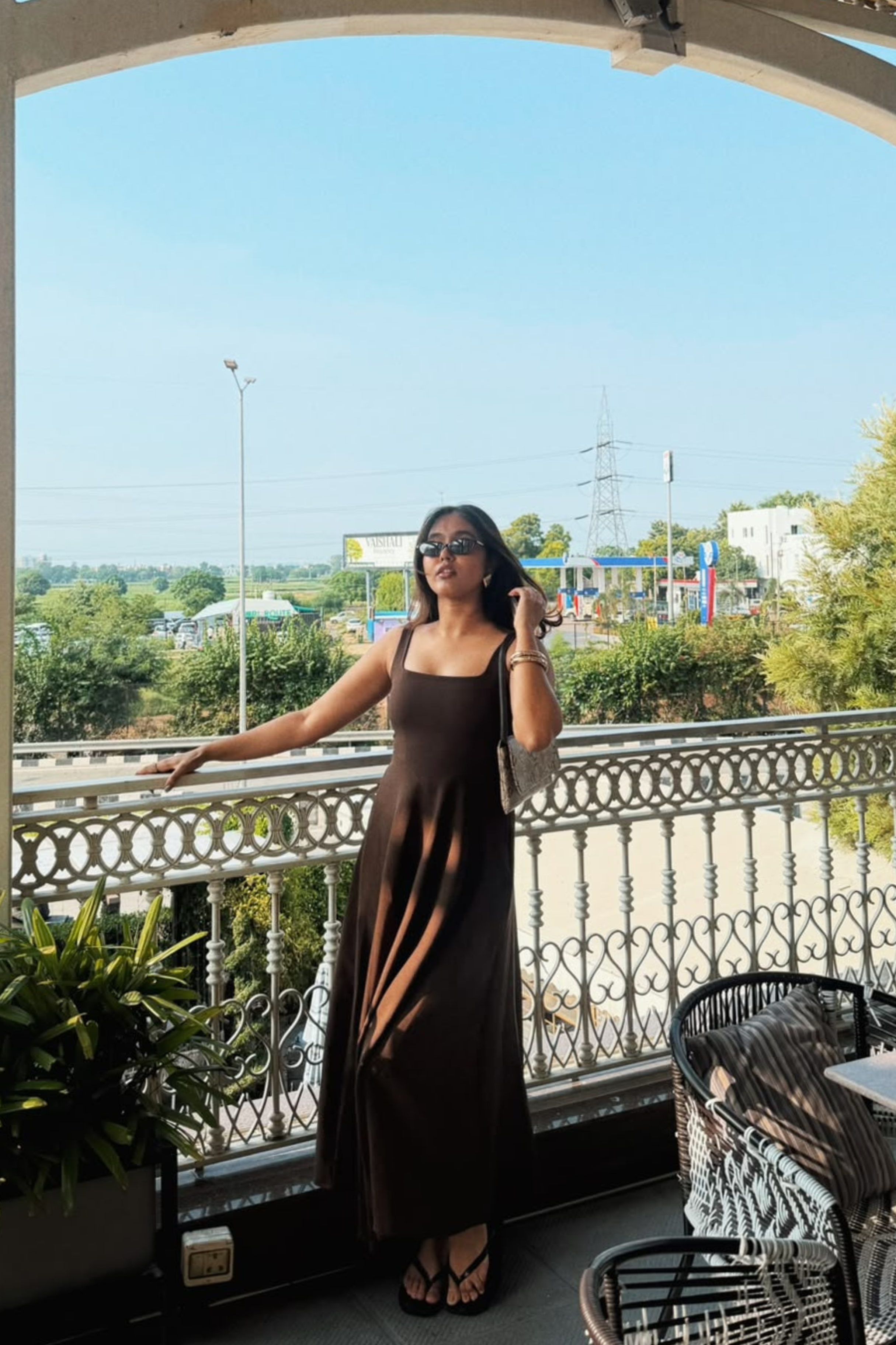 Nola Midi Dress | Chocolate