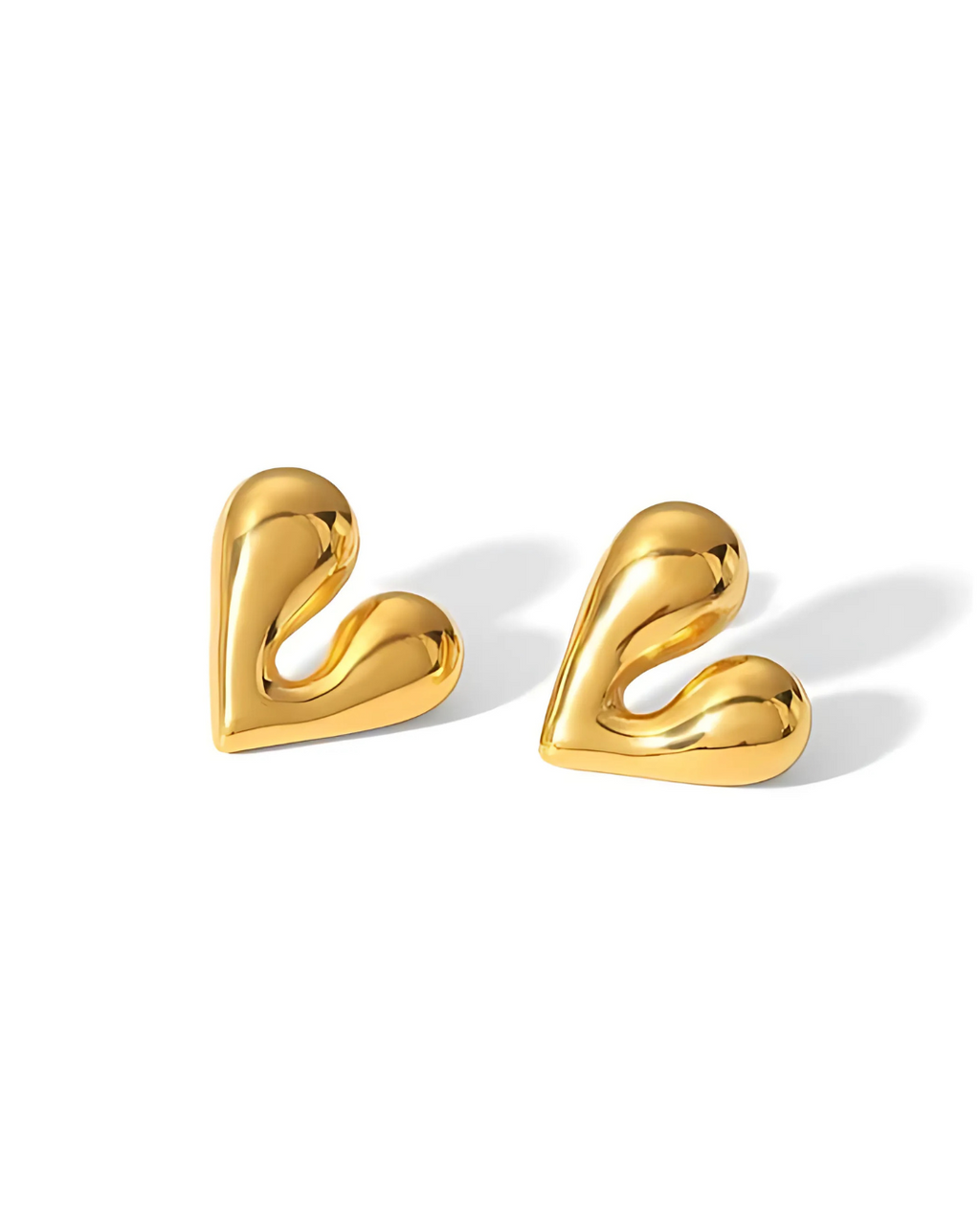 Heart space earring