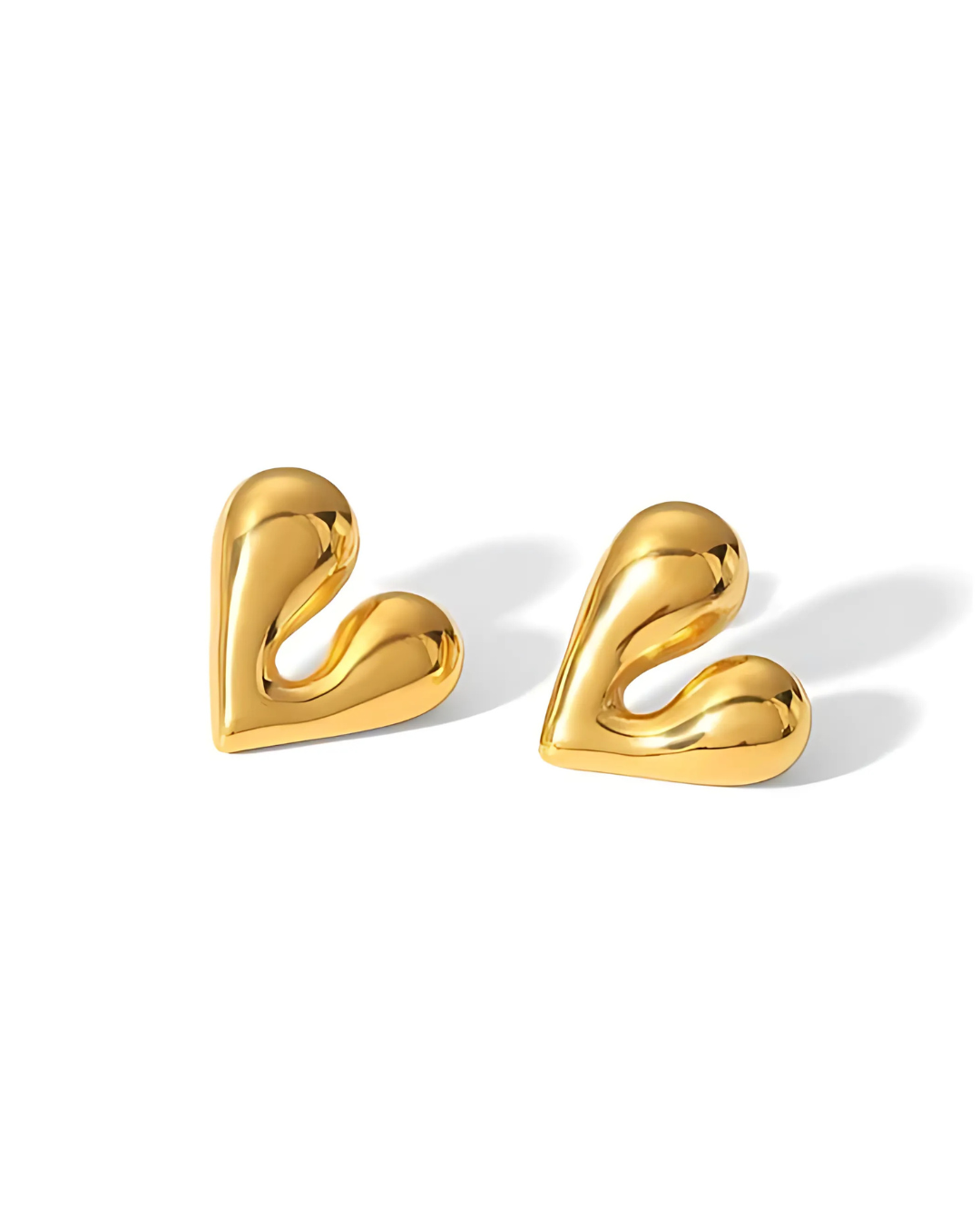 Heart space earring