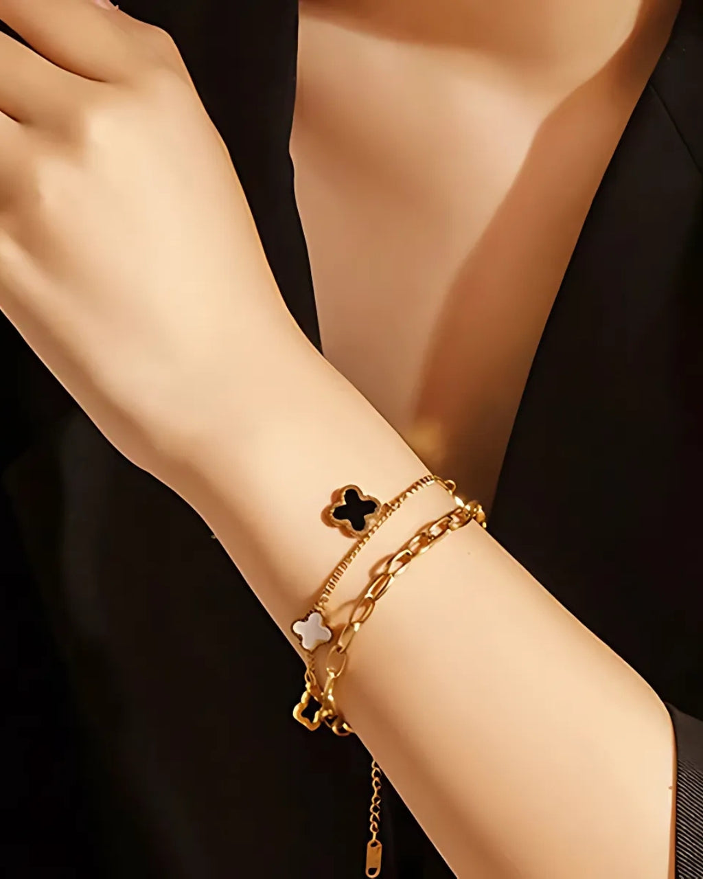 gold flower bracelet