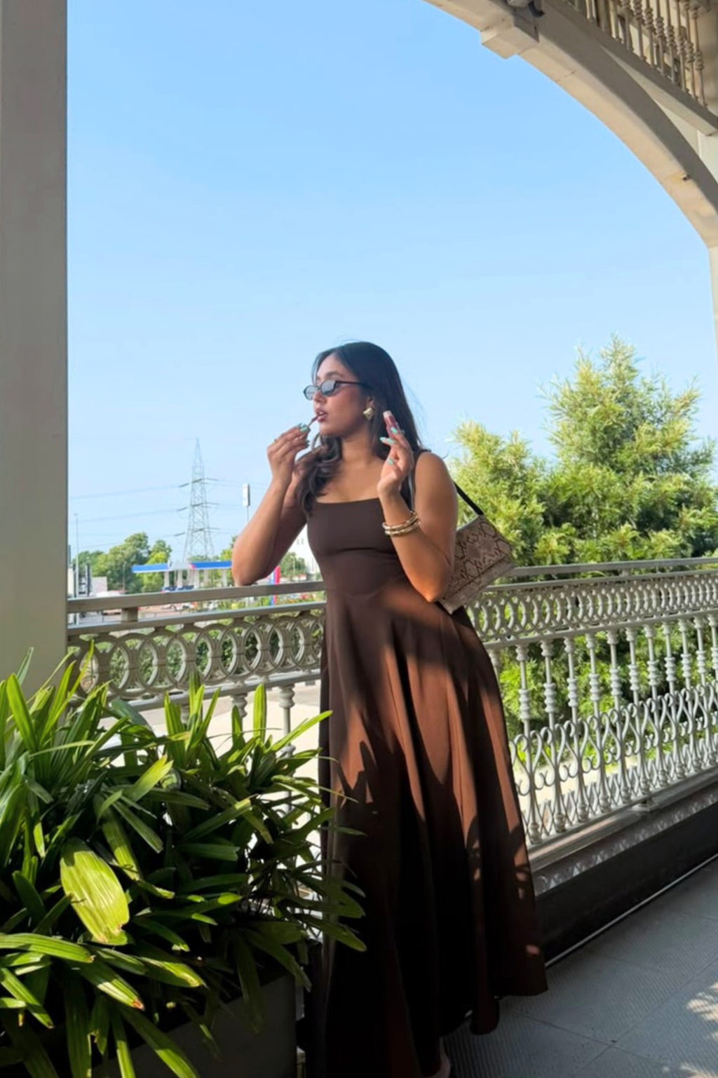Nola Midi Dress | Chocolate