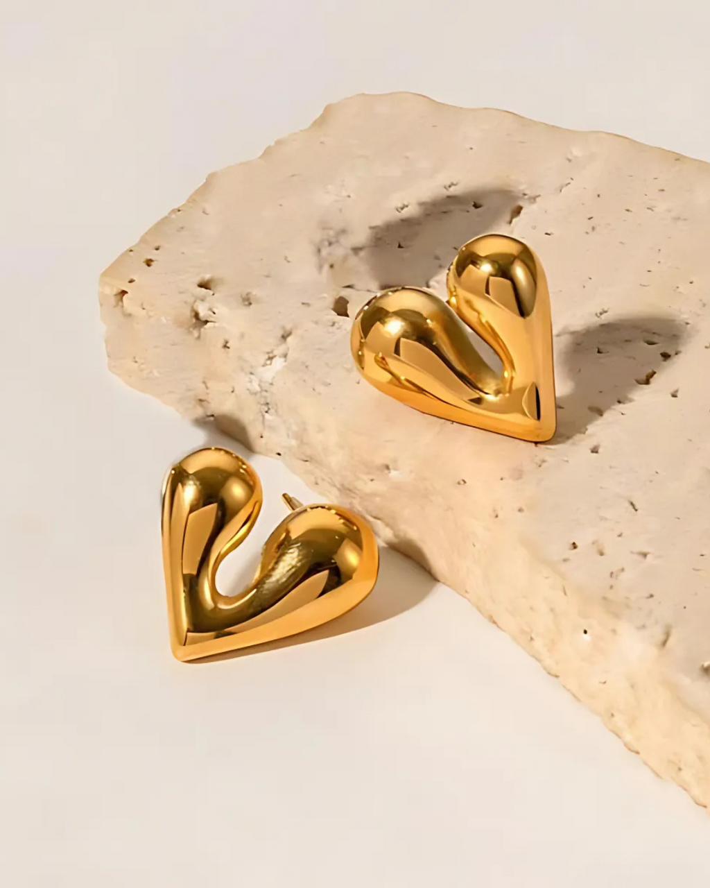 Heart space earring