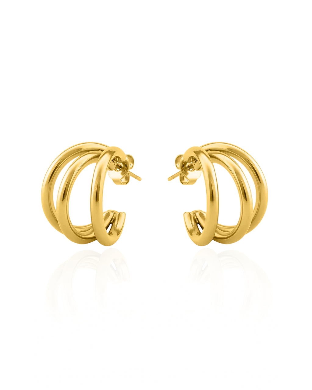 Triple Circle Hoop Earring