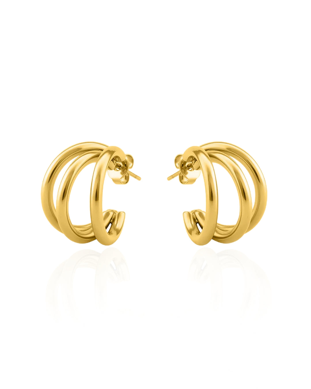Triple Circle Hoop Earring
