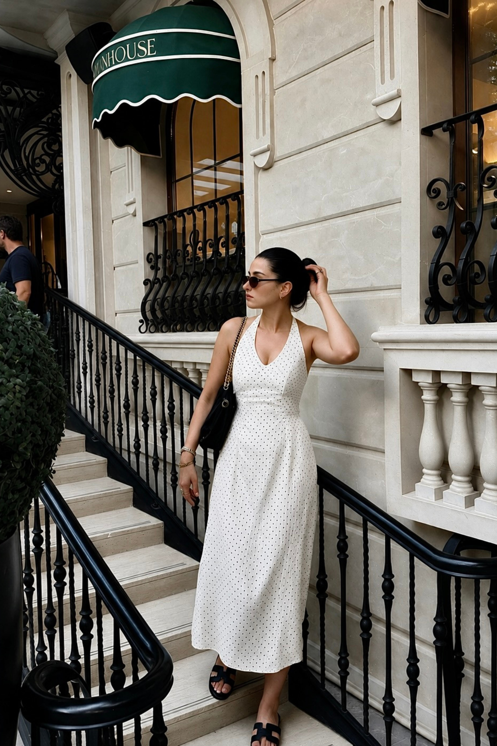 Palma Dress | White Polka Dot