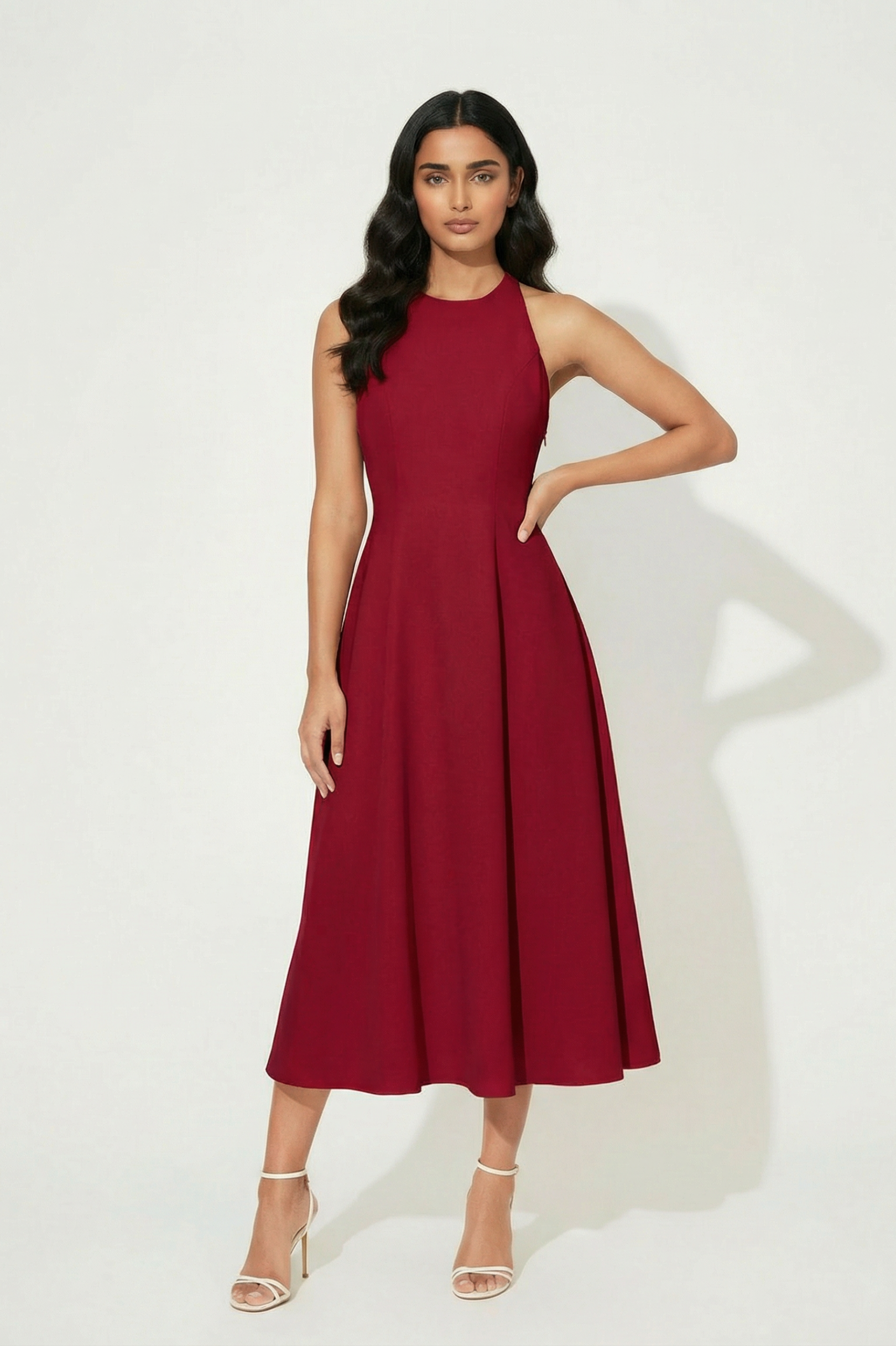 midi cherry red dress Crimson Cherry Midi Dress Teuta Matoshi