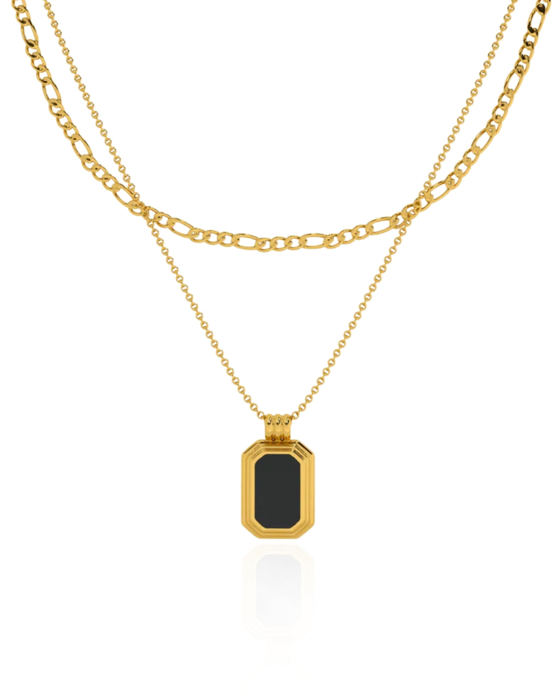 Black Onyx Two Layer Necklace