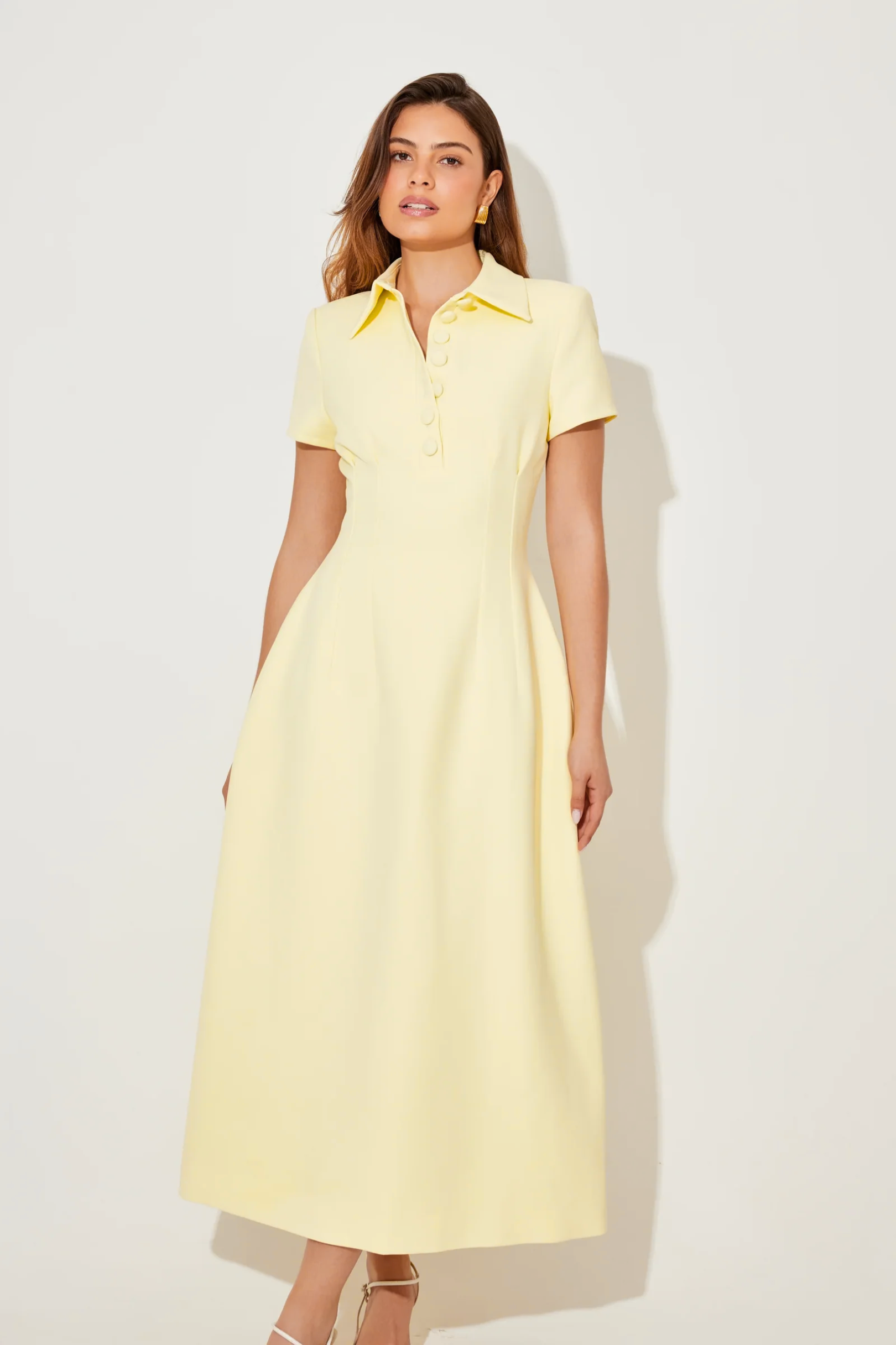 The July Muse Collared Midi Dress