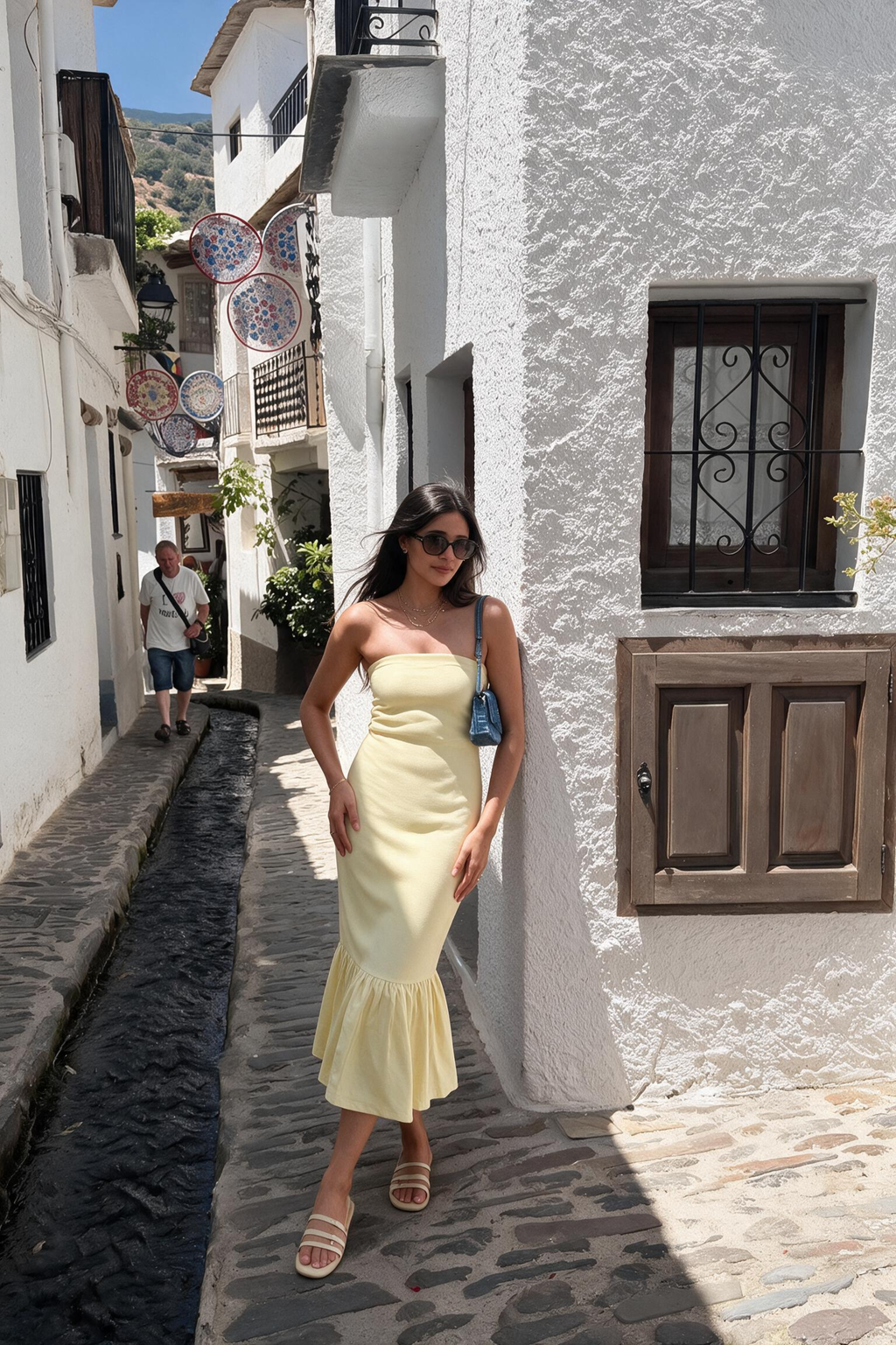 Bianca Strapless Dress | Butter Yellow