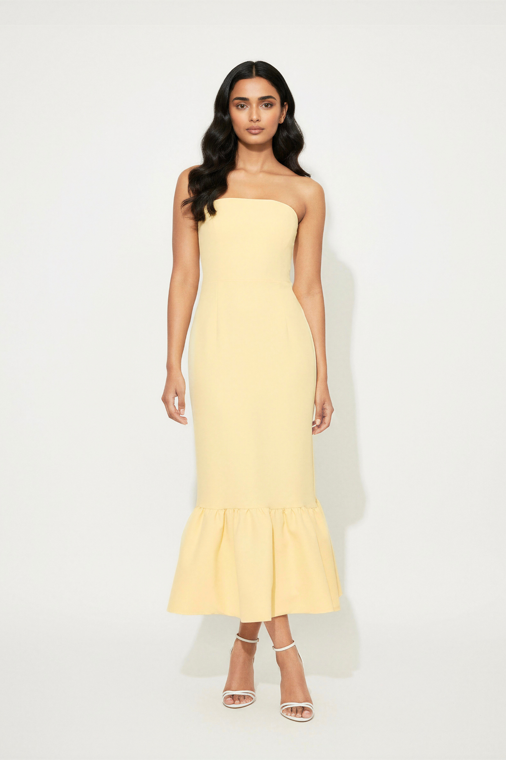 Bianca Strapless Dress | Butter Yellow