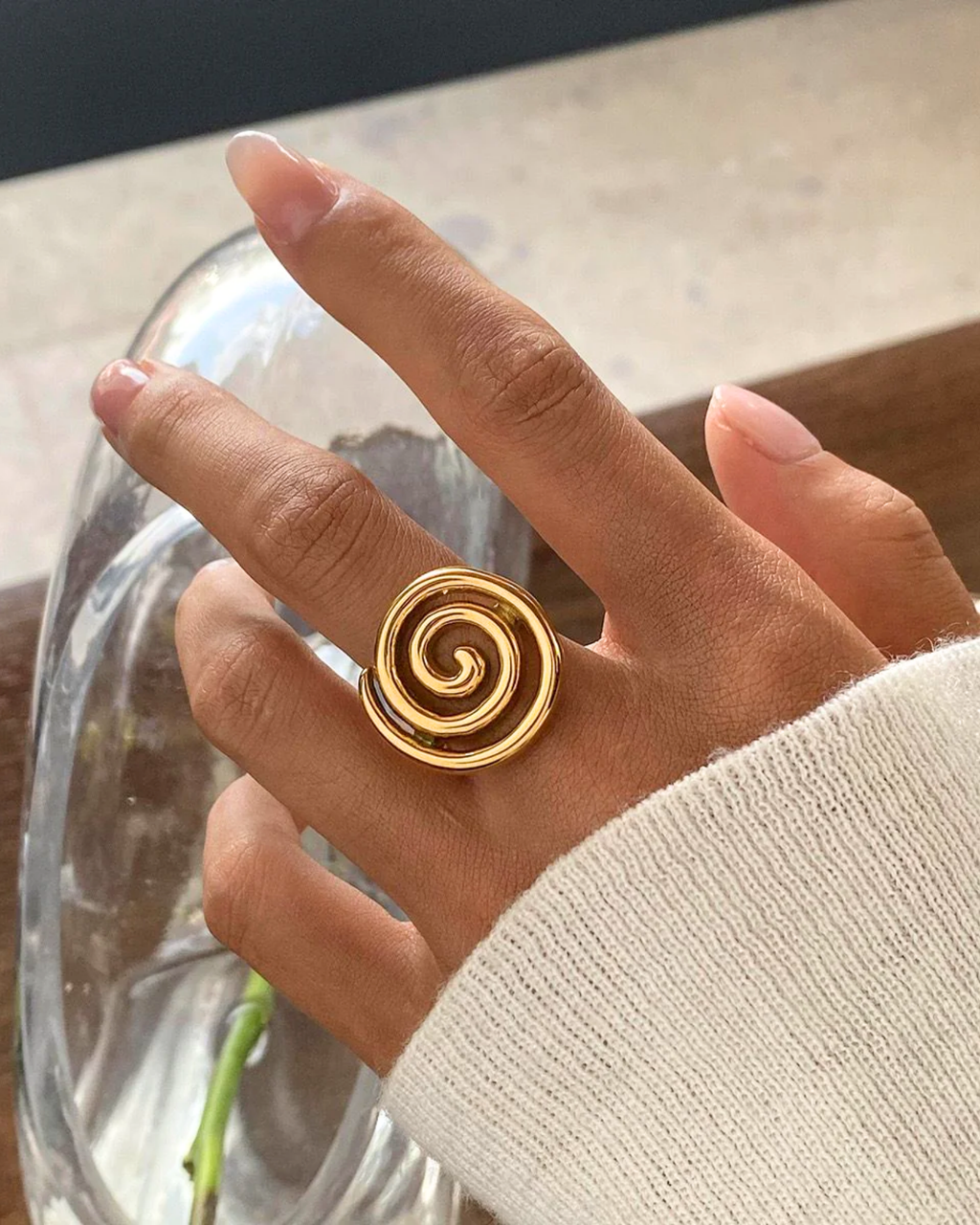 Aria Spiral Ring