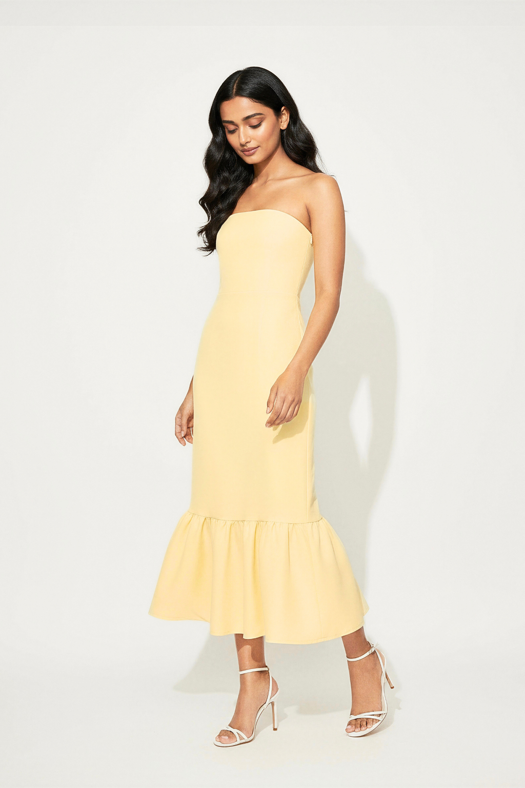Bianca Strapless Dress | Butter Yellow