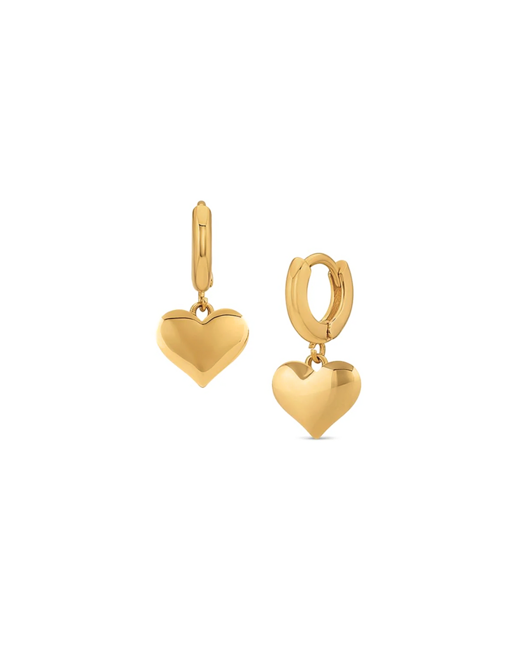 Lilly heart gold earring