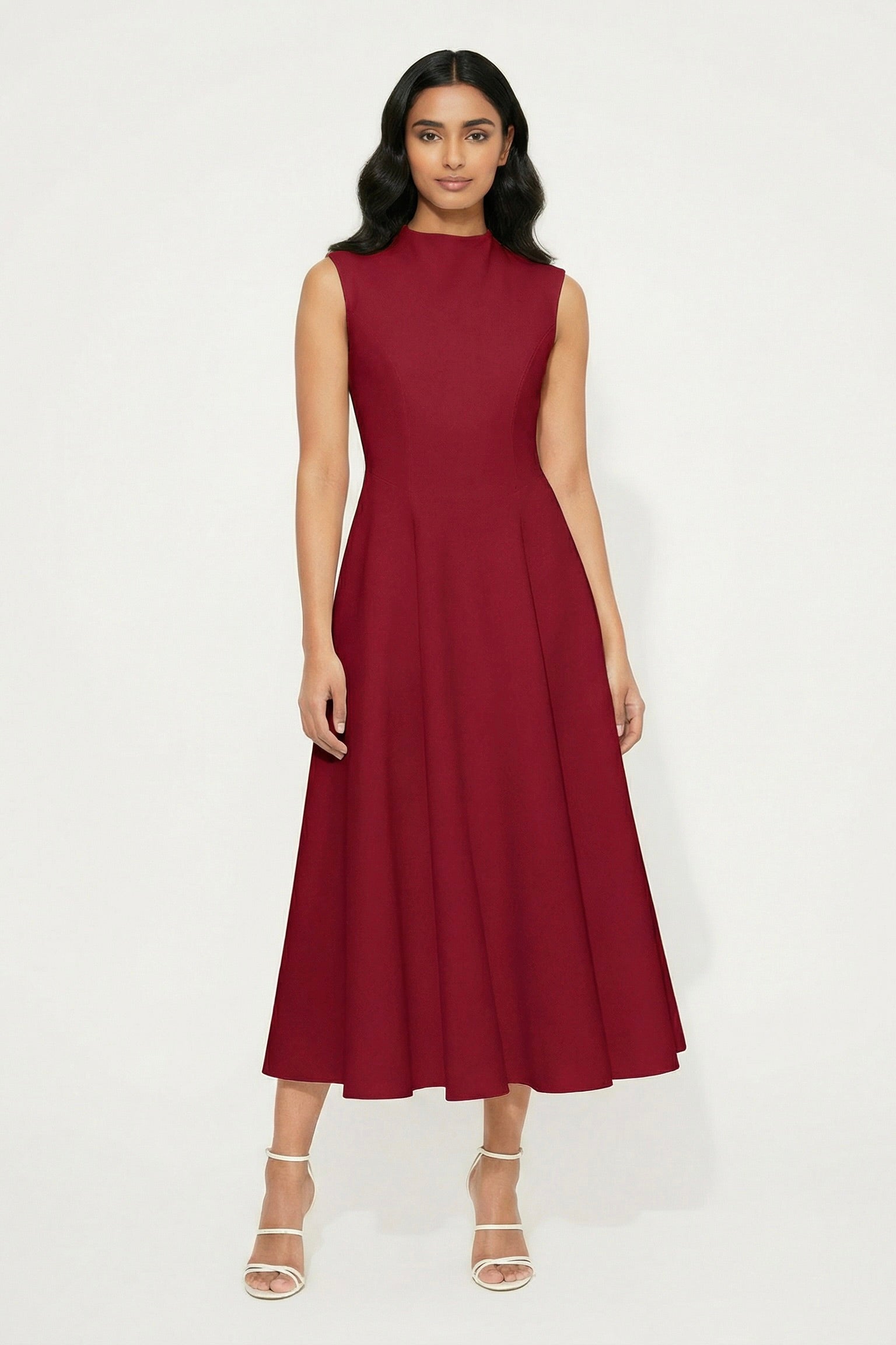 Lune Midi Dress | Cherry Red