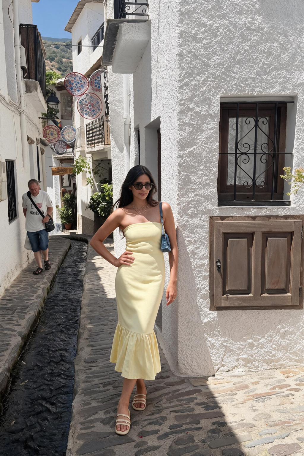 Bianca Strapless Dress | Butter Yellow