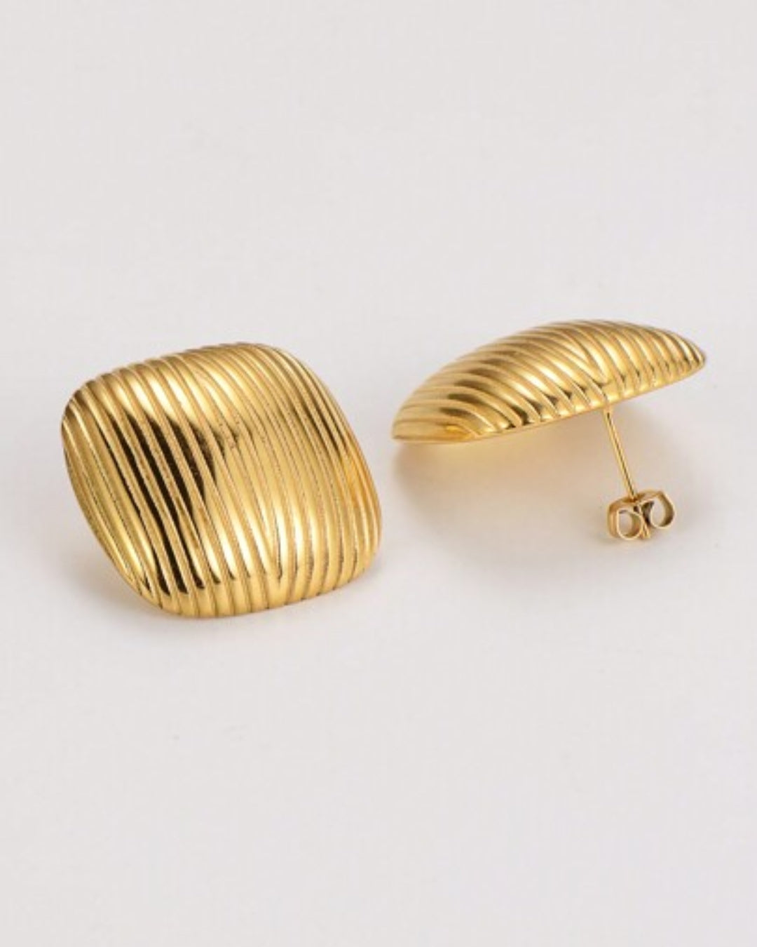 Blind Square Stud Earring