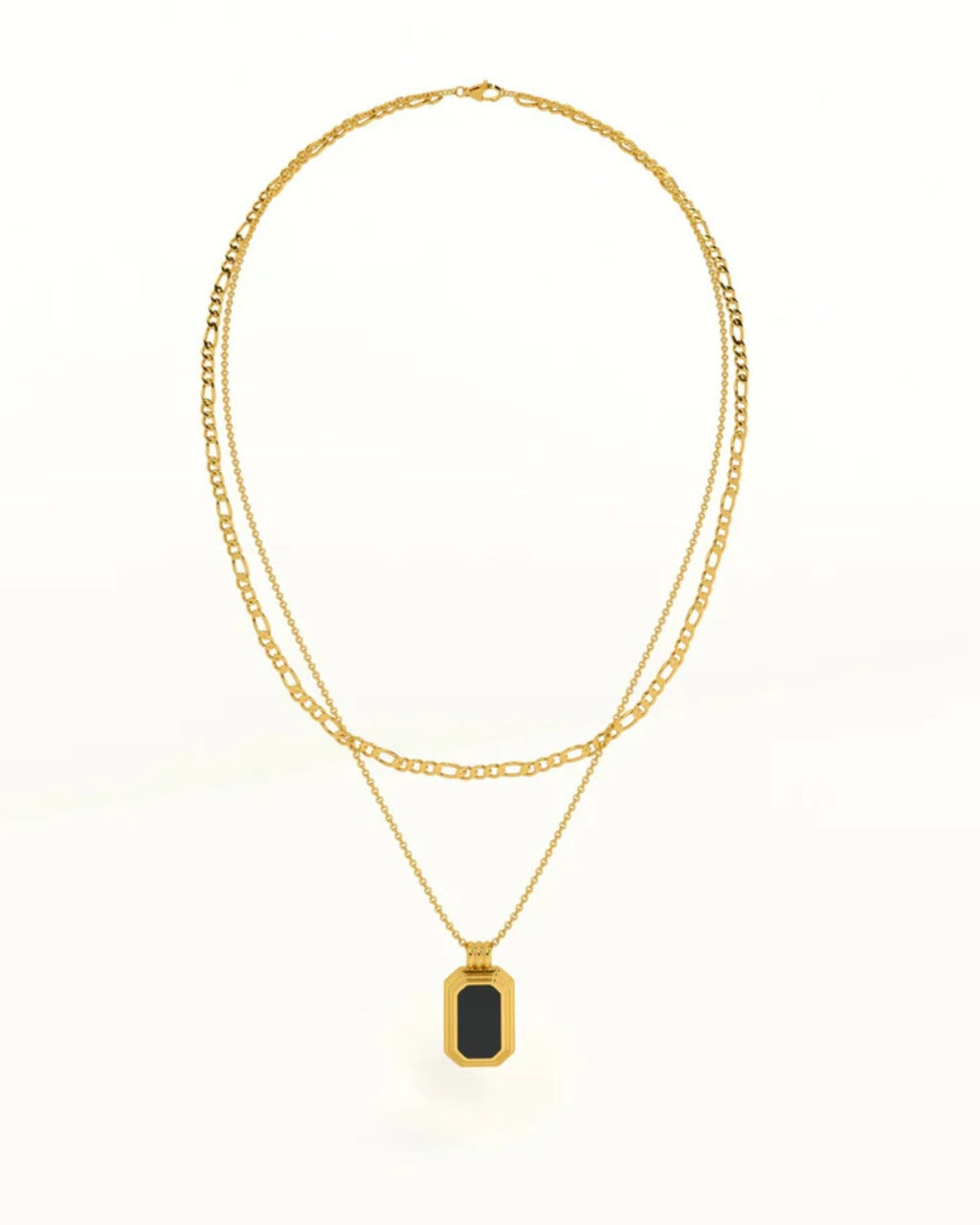 Black Onyx Two Layer Necklace