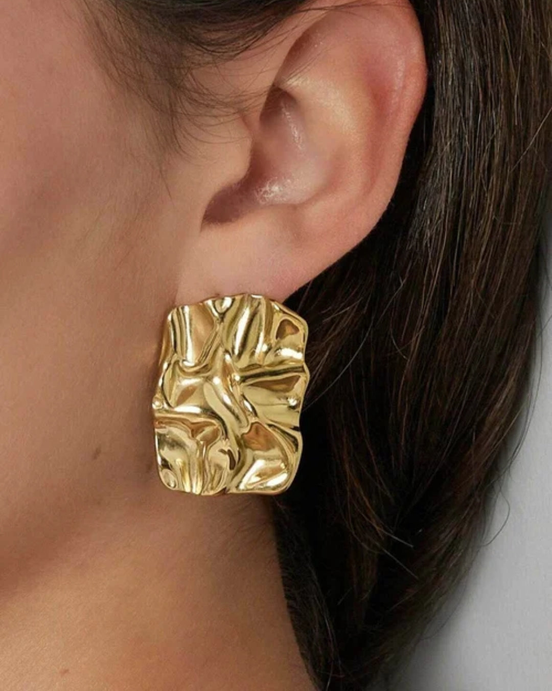 Hammered Stud Earring