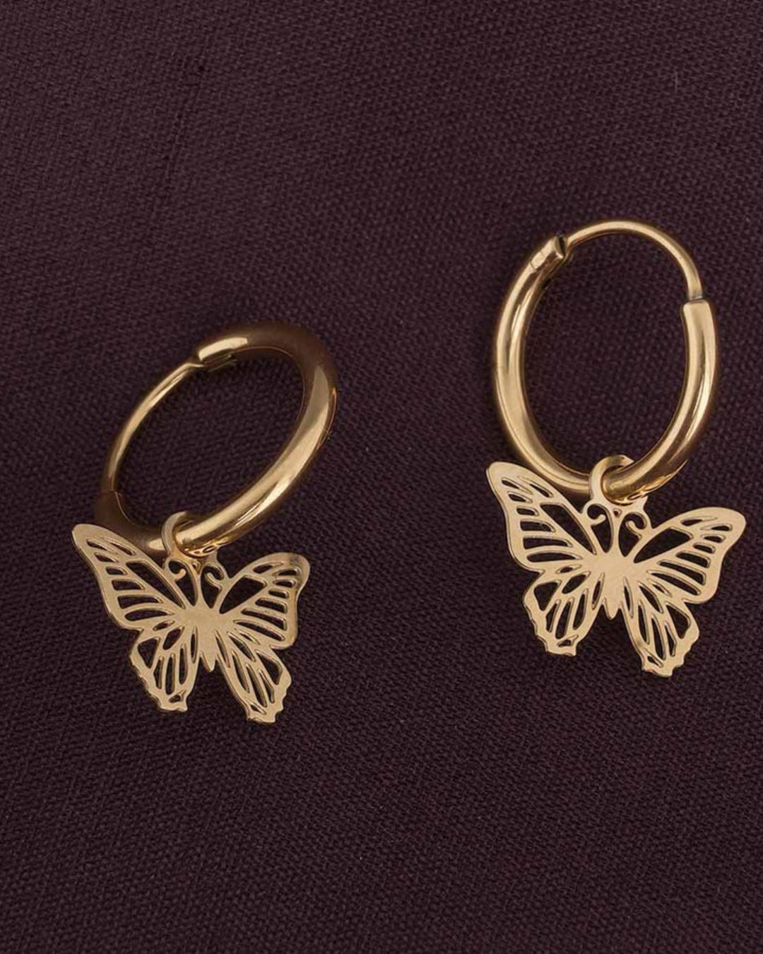 Sylvia Butterfly Hoop Earring