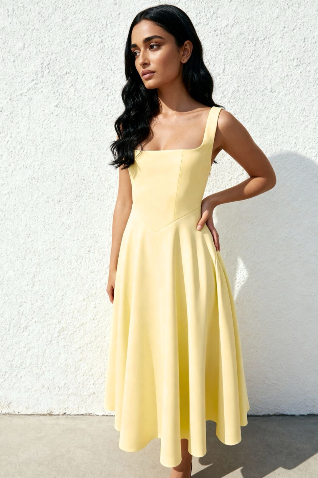 Nola Midi | Butter Yellow