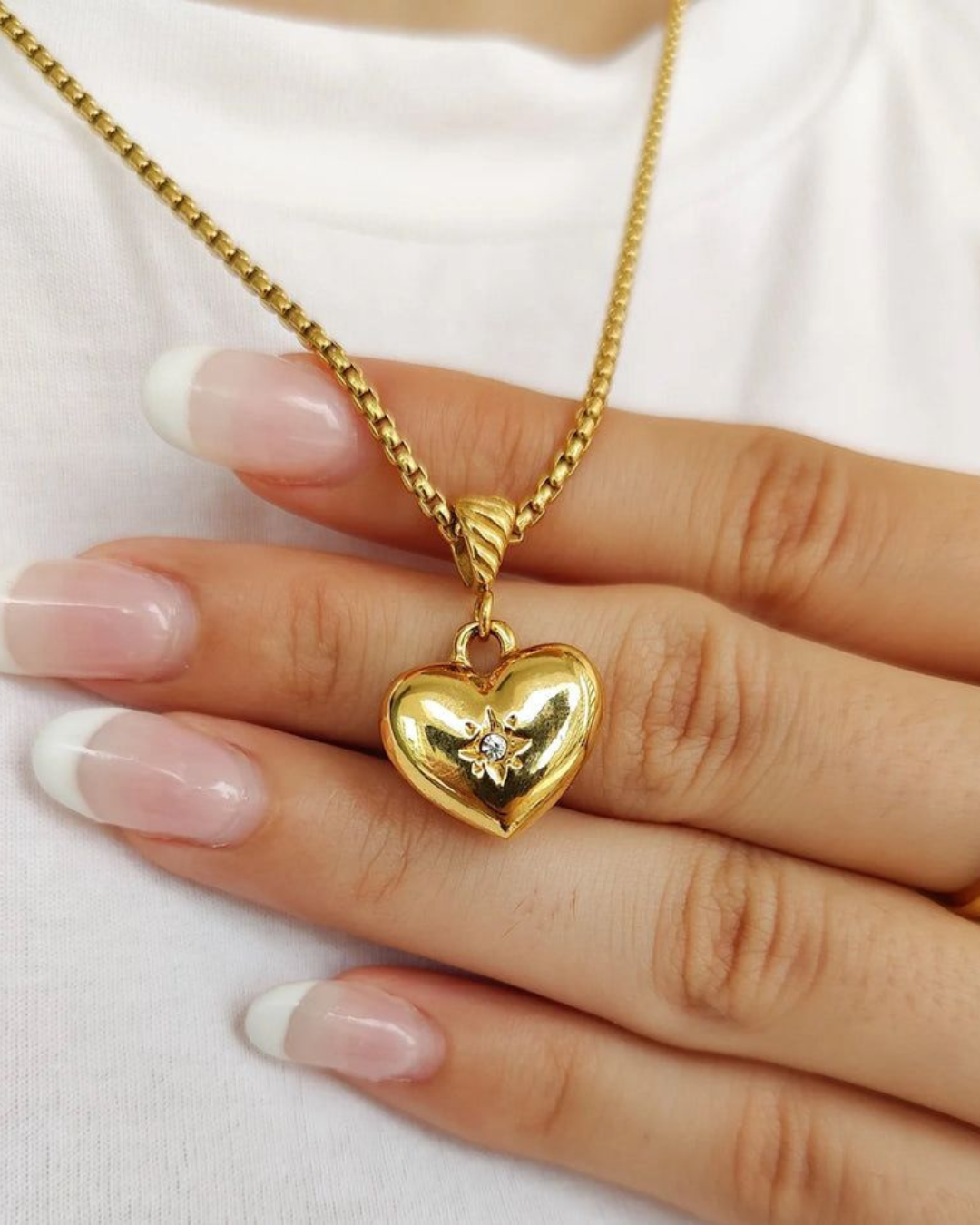 Heart Star Zircon Necklace