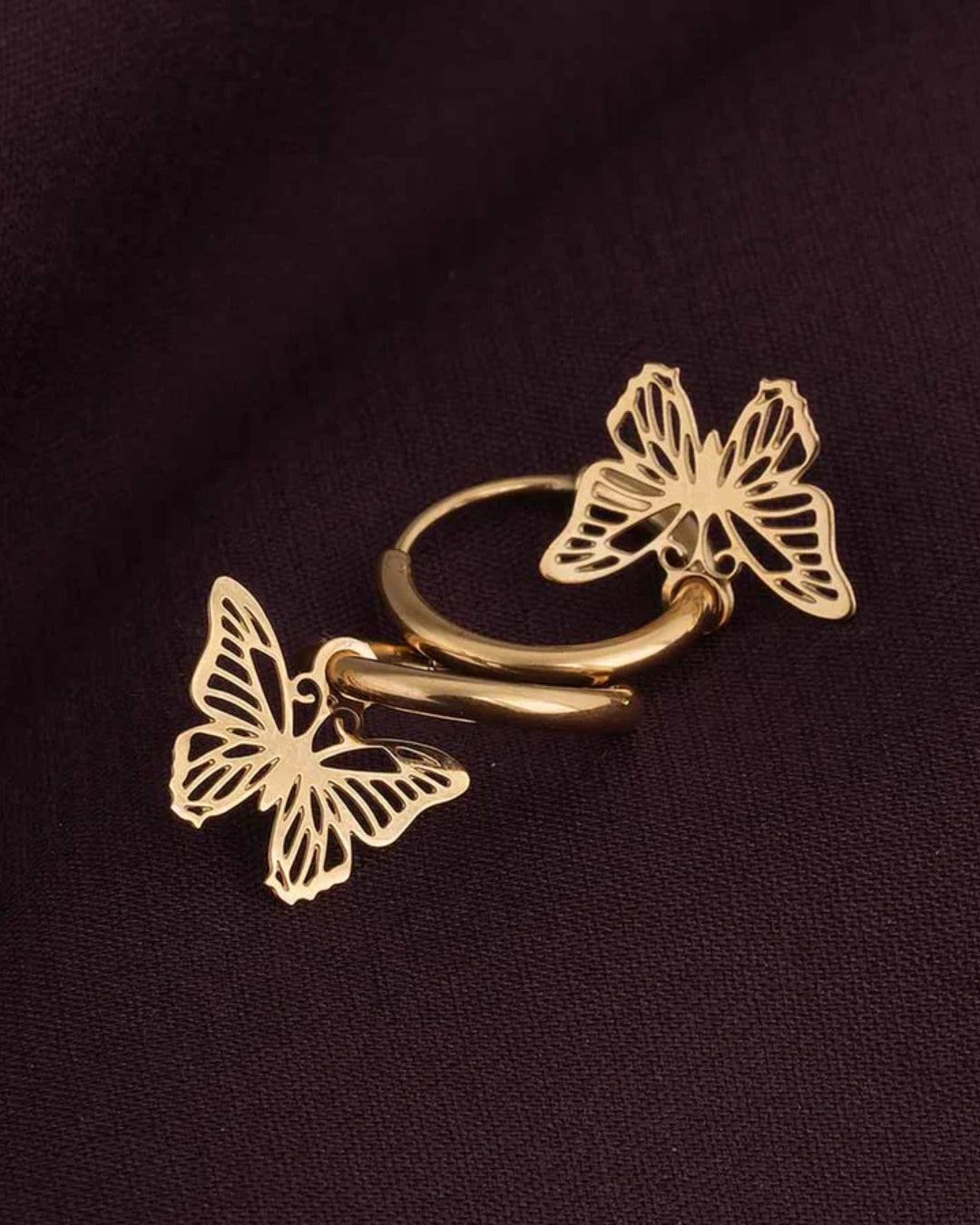 Sylvia Butterfly Hoop Earring