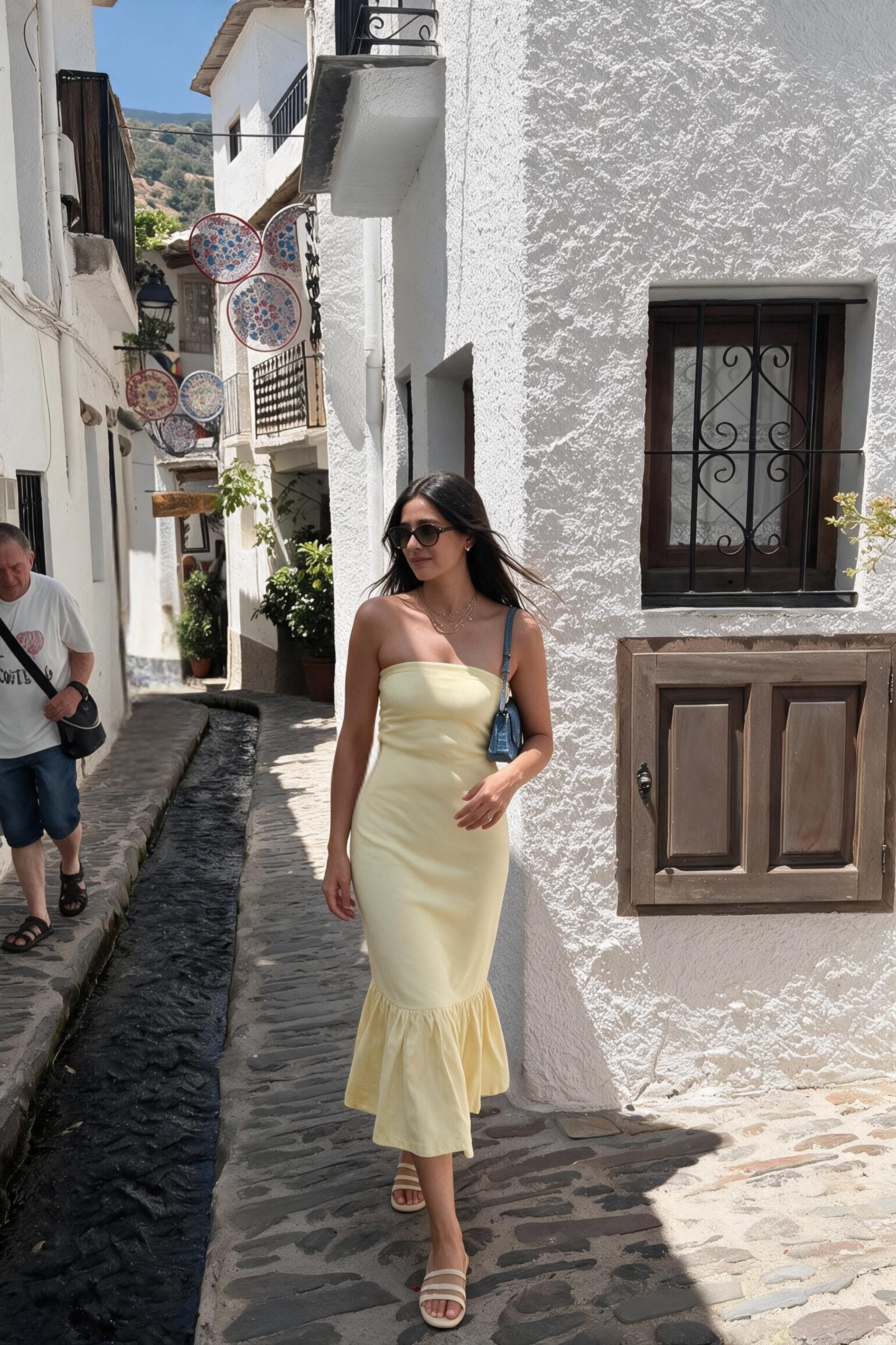 Bianca Strapless Dress | Butter Yellow