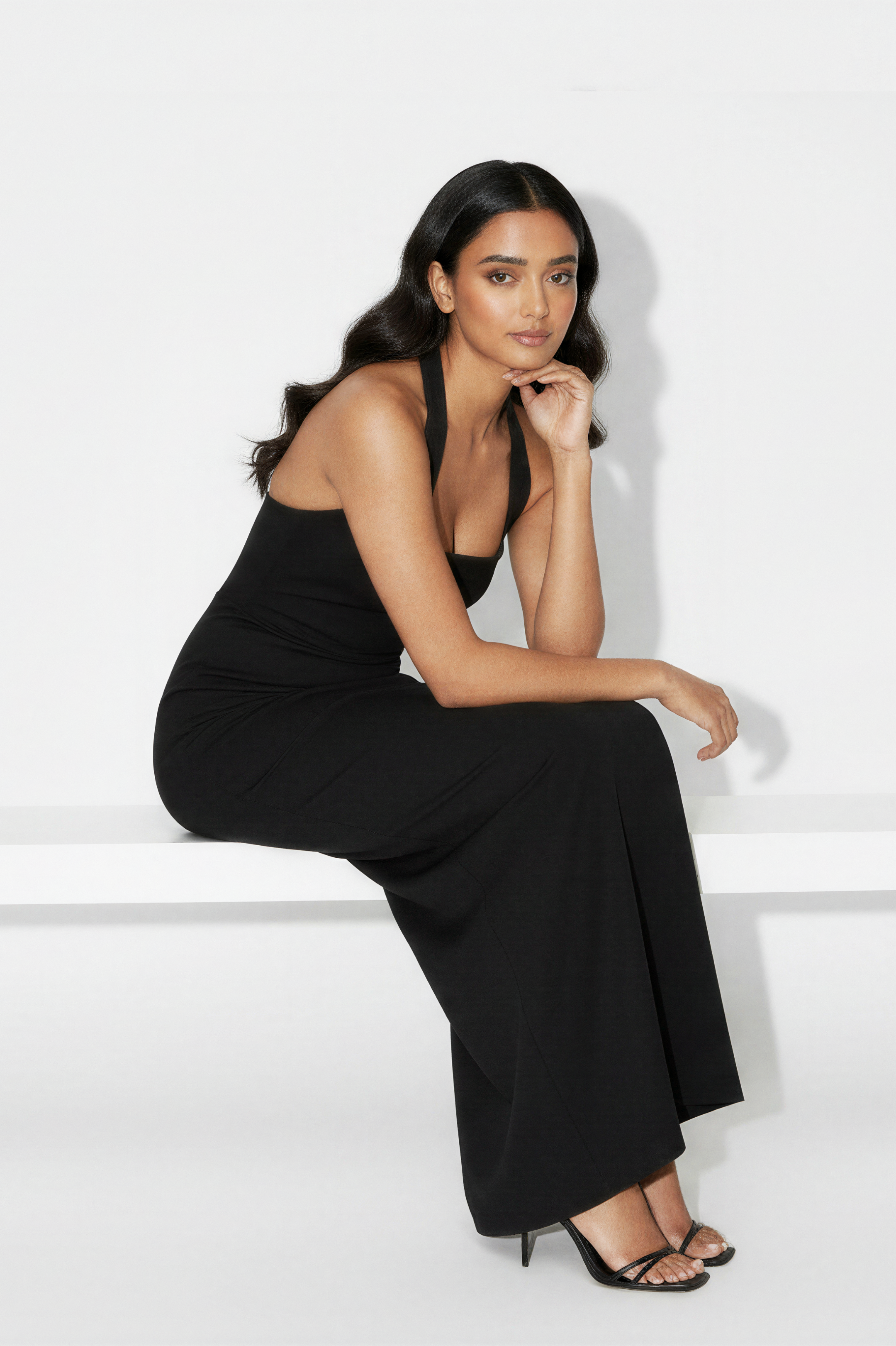 Provence Halter Maxi | Black