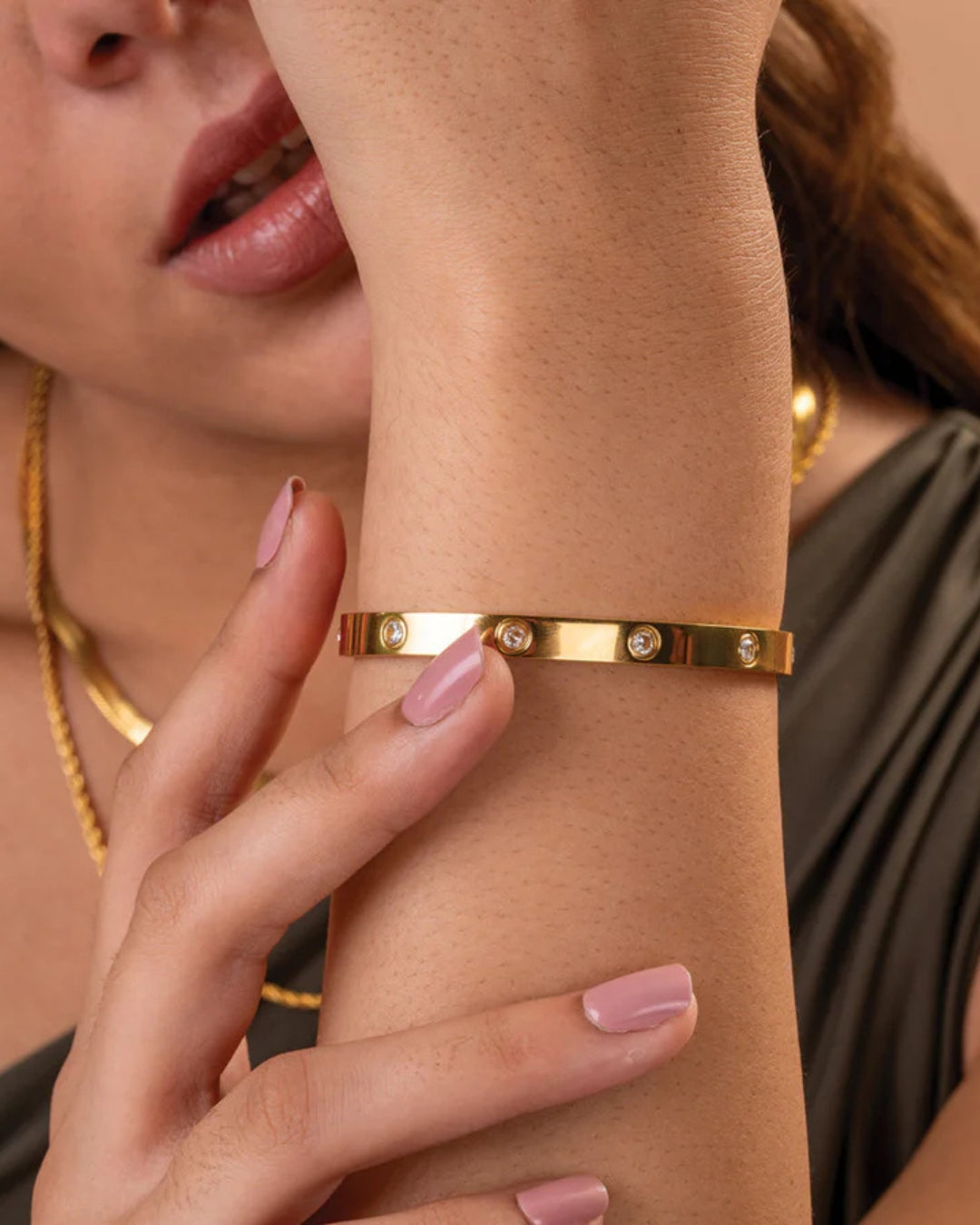 Crystal Love Bangle Bracelet