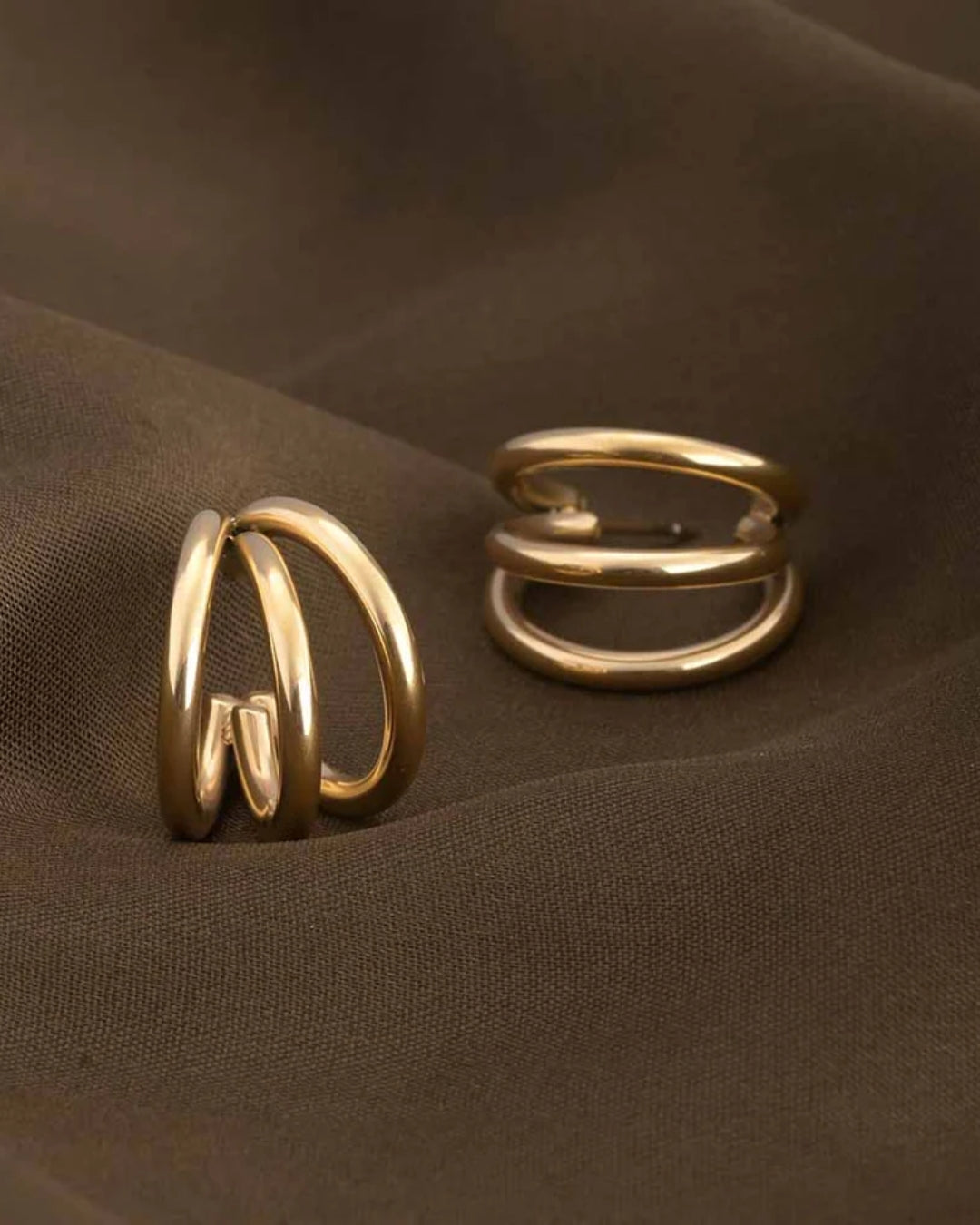 Triple Circle Hoop Earring