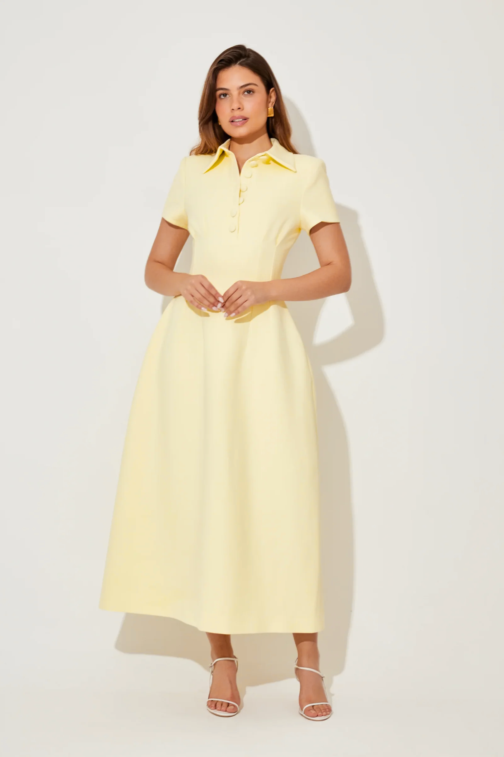The July Muse Collared Midi Dress