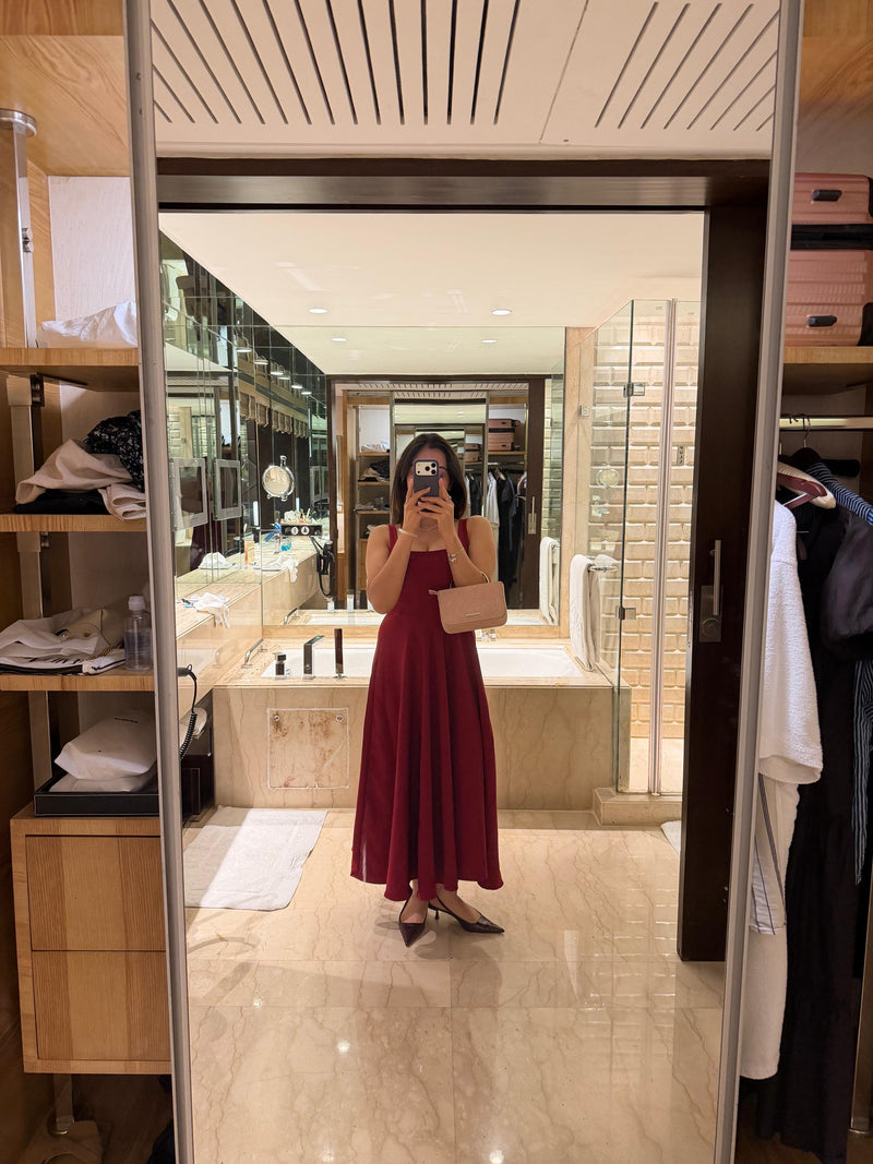 Nola Midi Dress | Cherry Red