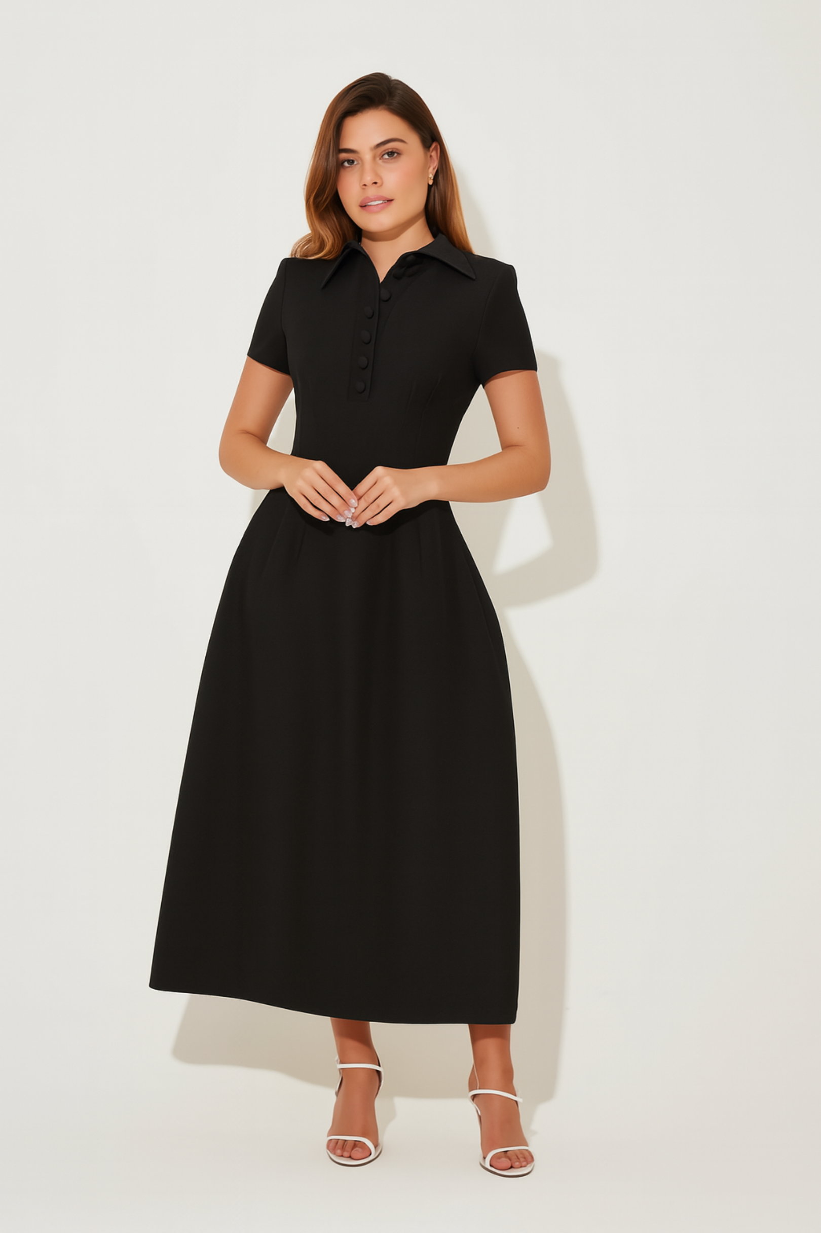 The July Muse Collared Midi Dress