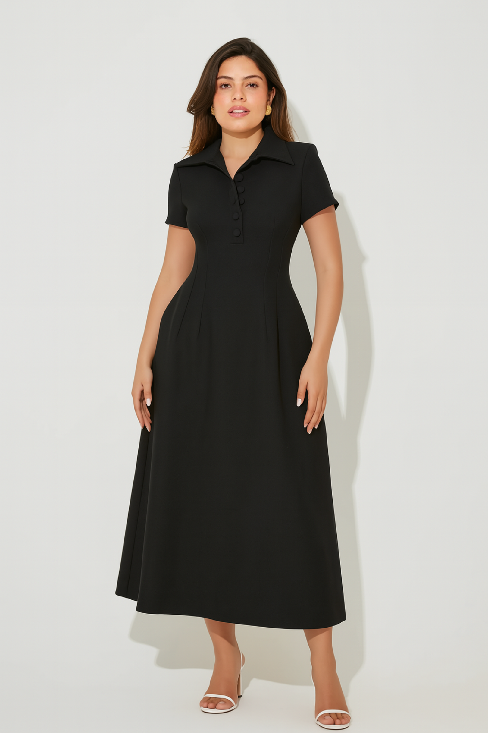 The July Muse Collared Midi Dress
