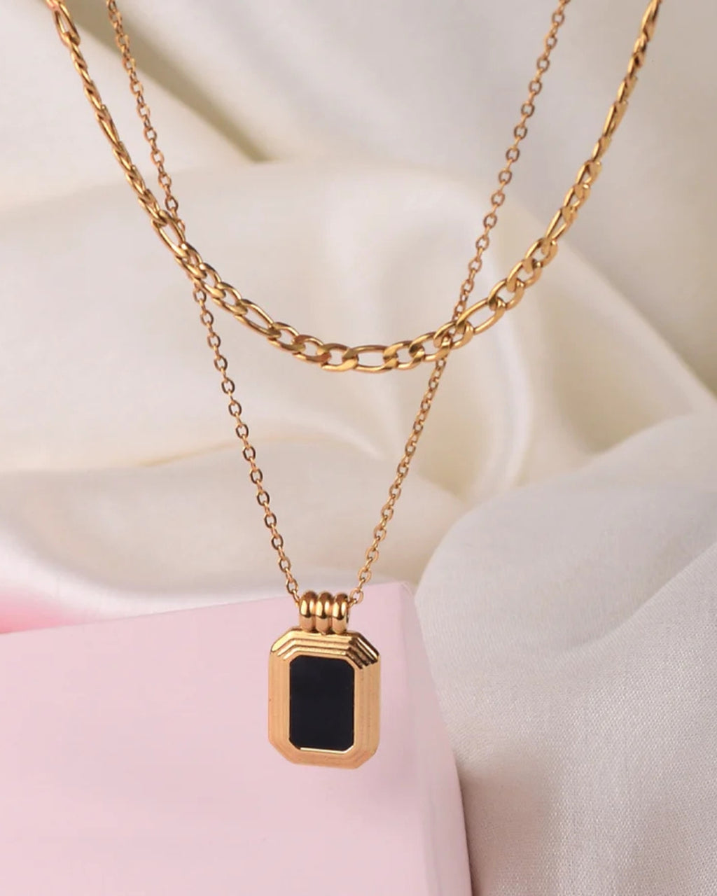 Black Onyx Two Layer Necklace