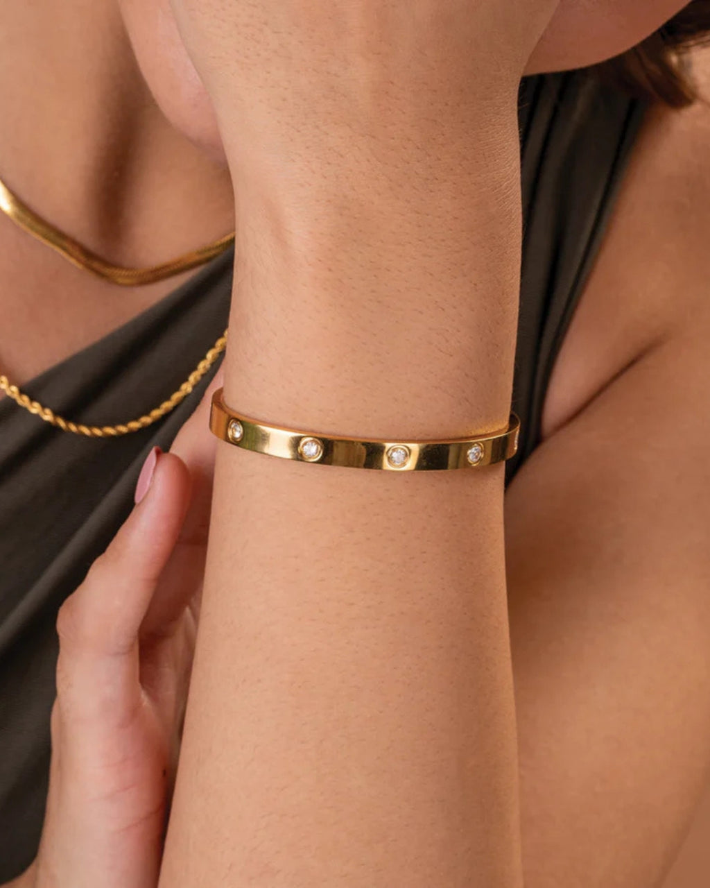 Crystal Love Bangle Bracelet