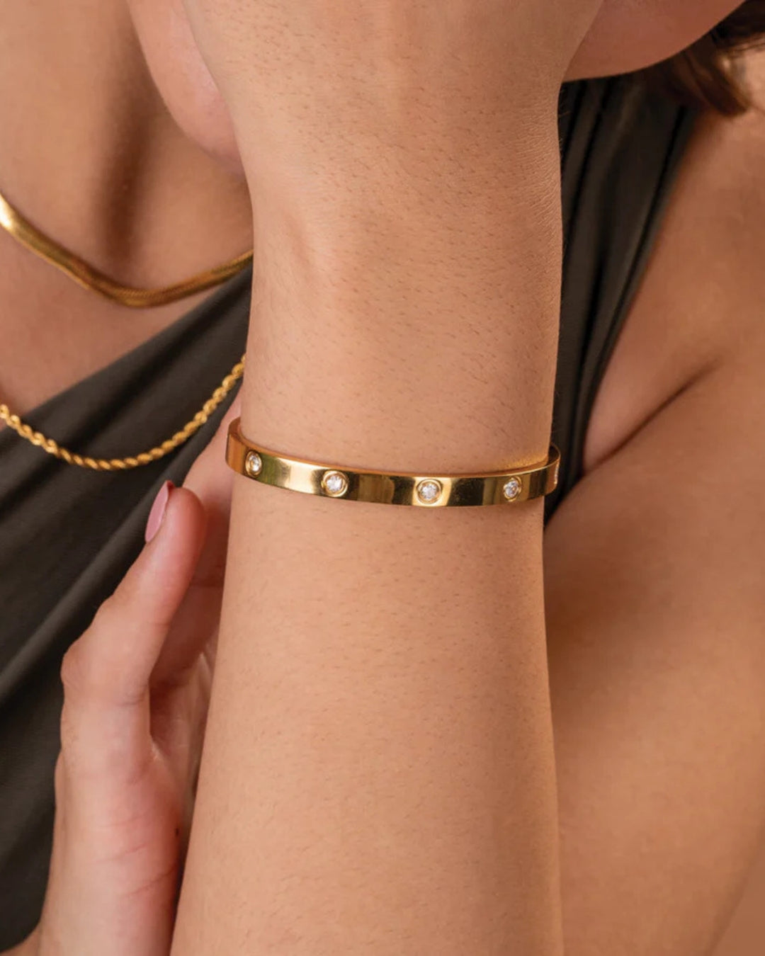 Crystal Love Bangle Bracelet